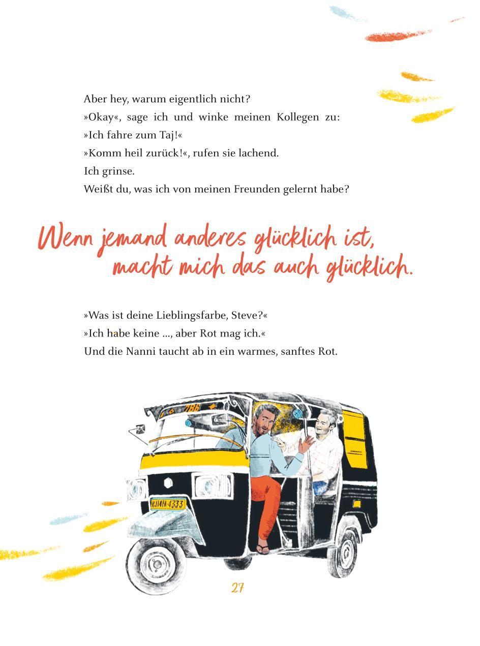 Beispielinhalt (Bild) Der Rikscha-Fahrer, der dir das Glück zeigt