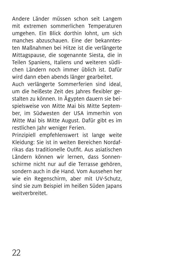 Beispielinhalt (Bild) 1-Minuten-Strategie Hitze