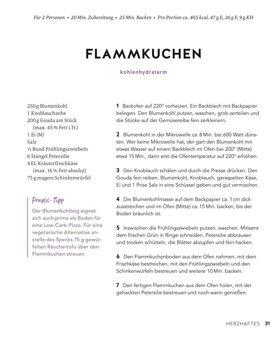 Beispielinhalt (Bild) Diabetes-Backbuch