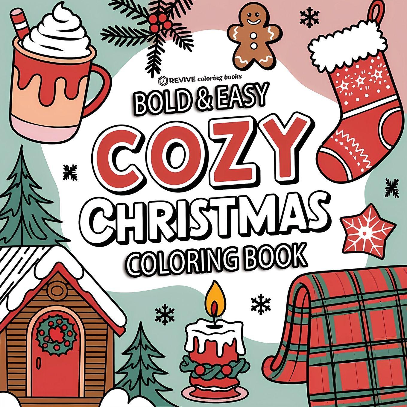 Vorderes Coverbild Bold & Easy Cozy Christmas Coloring Book