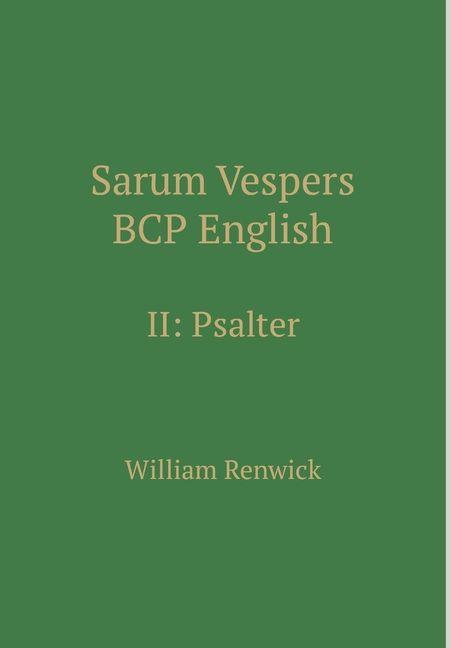 Vorderes Coverbild Sarum Vespers BCP English II