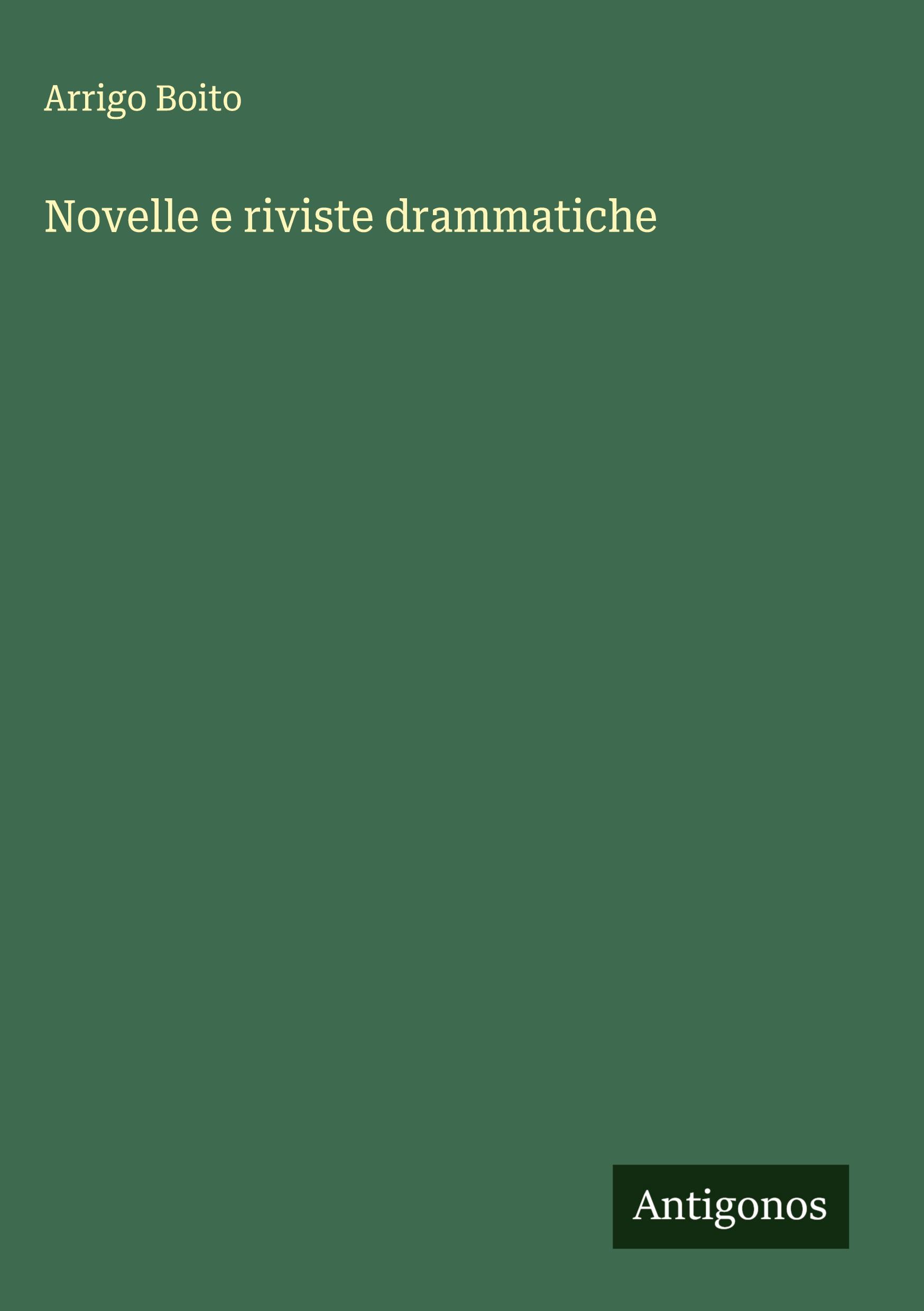 Vorderes Coverbild Novelle e riviste drammatiche