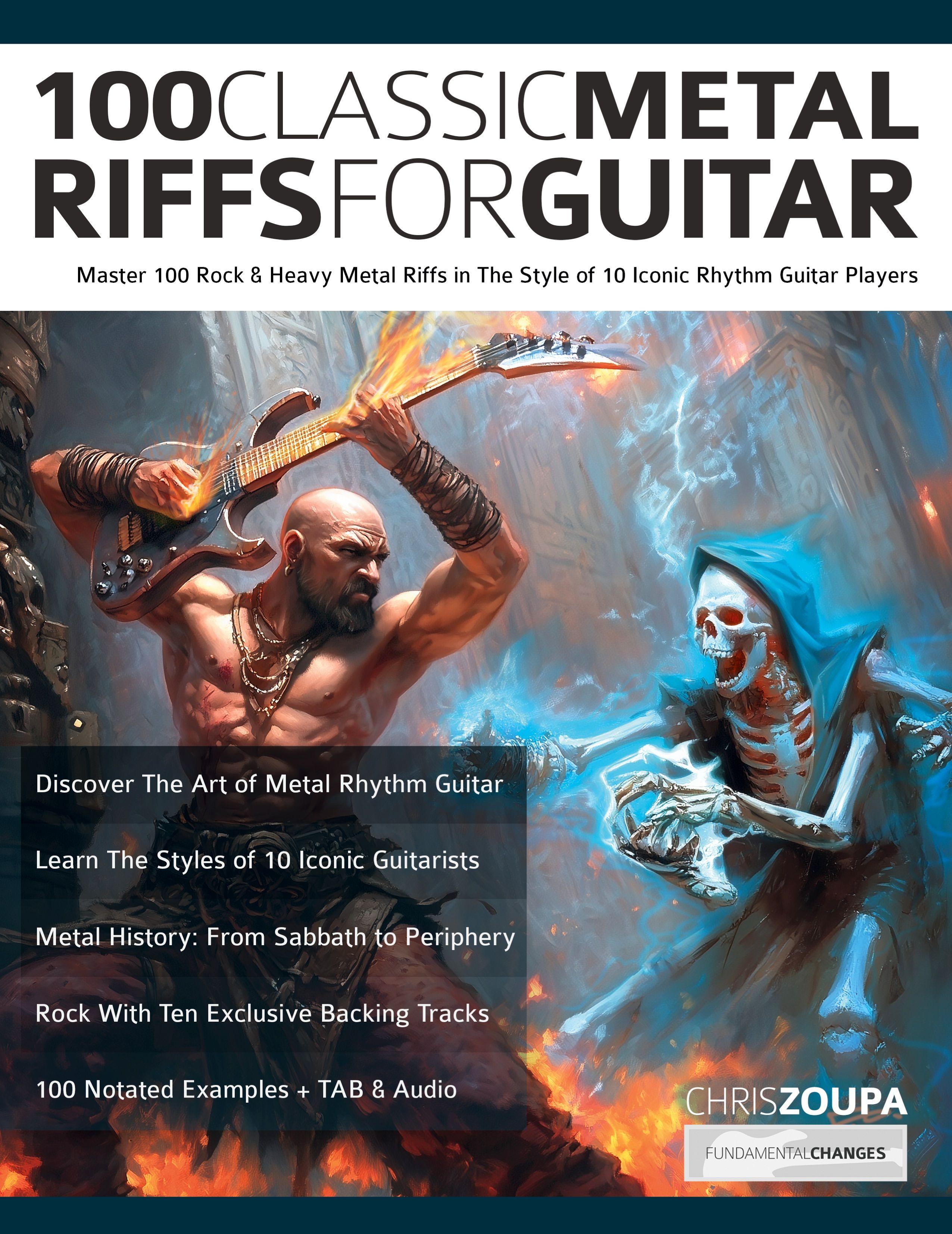 Vorderes Coverbild 100 Classic Metal Riffs For Guitar