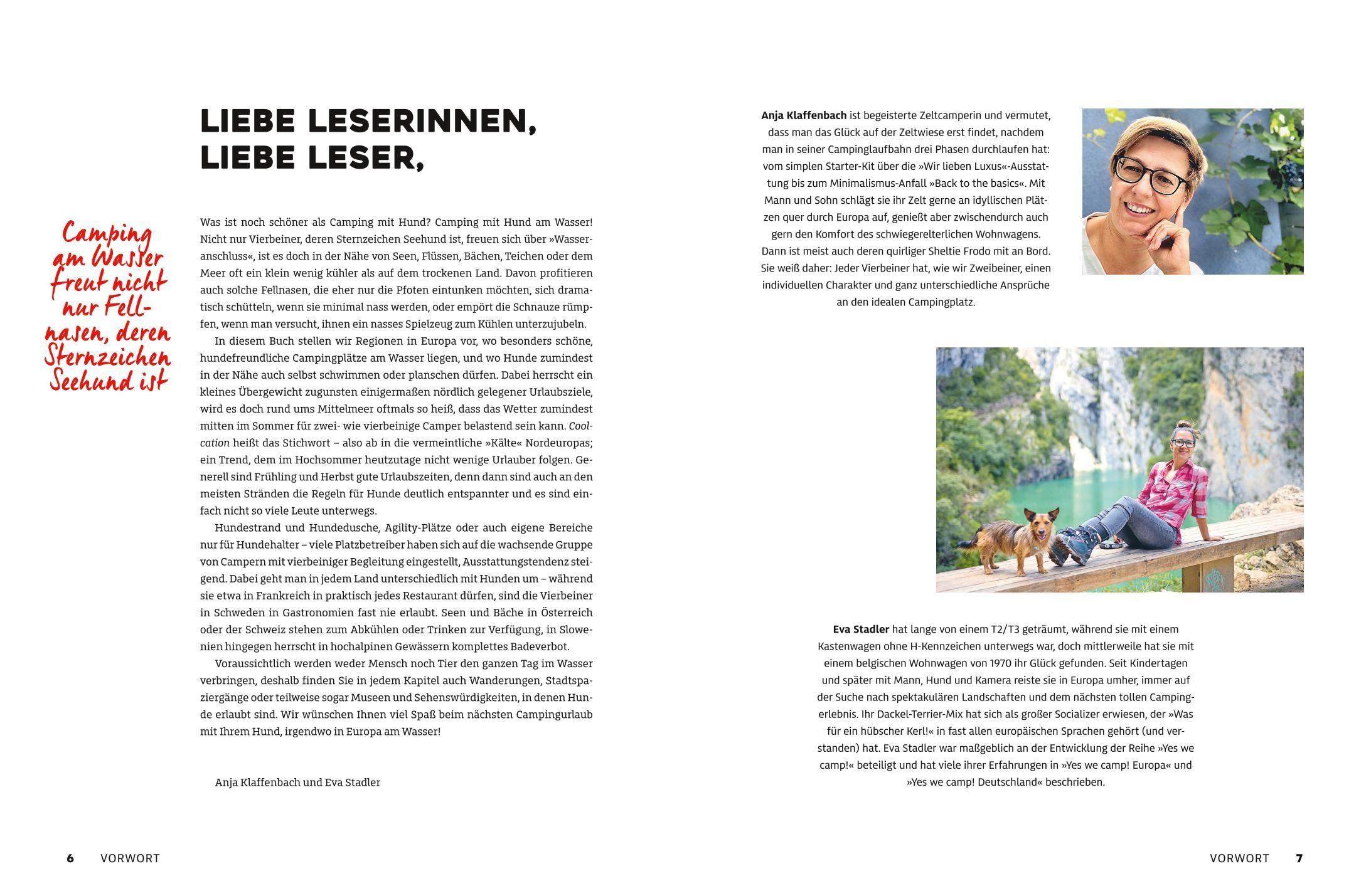 Beispielinhalt (Bild) Yes we camp! Camping mit Hund am Wasser