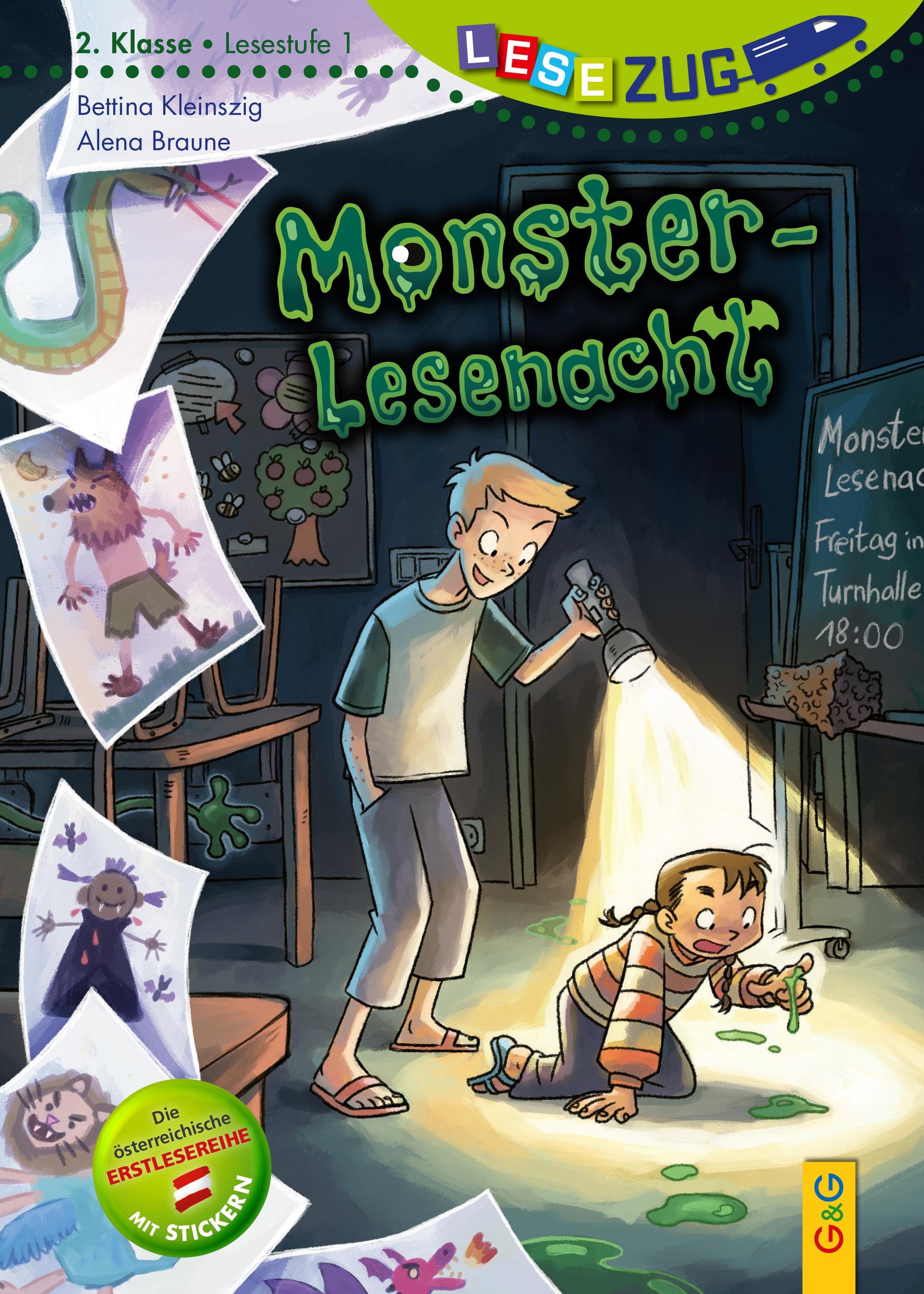 Vorderes Coverbild LESEZUG/2. Klasse - Lesestufe 1: Monster-Lesenacht