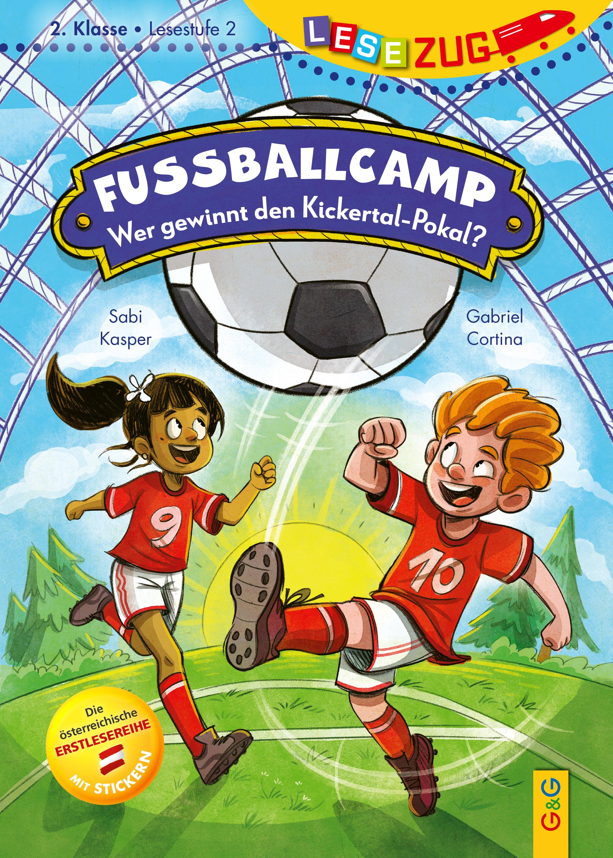 Vorderes Coverbild LESEZUG/2. Klasse - Lesestufe 2: Fußballcamp - Wer gewinnt den Kickertal-Pokal?