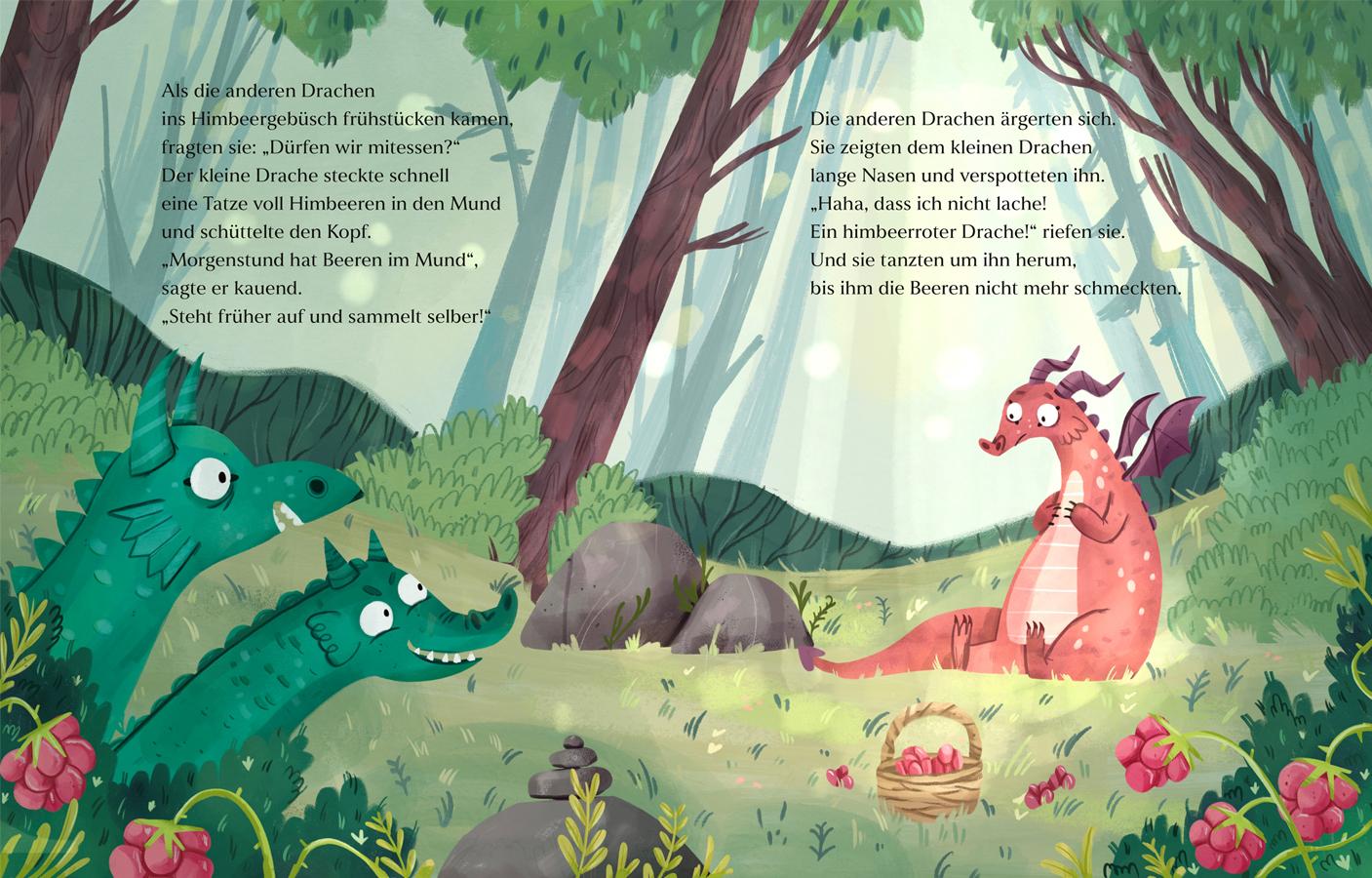 Beispielinhalt (Bild) Der himbeerrote Drache