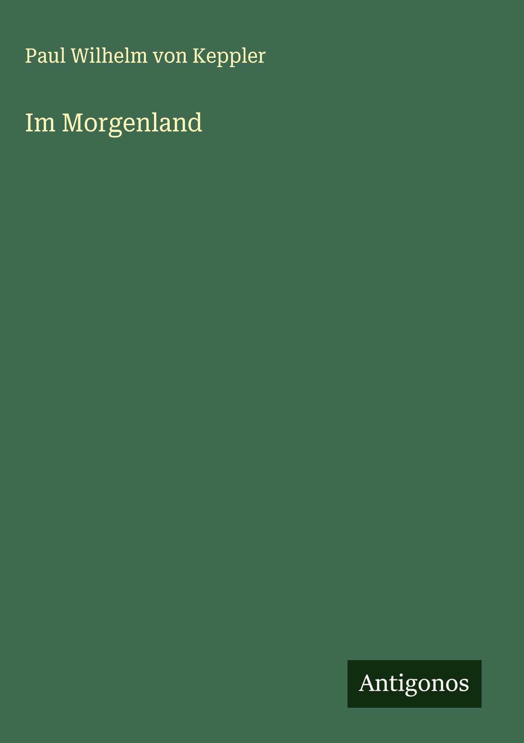 Vorderes Coverbild Im Morgenland