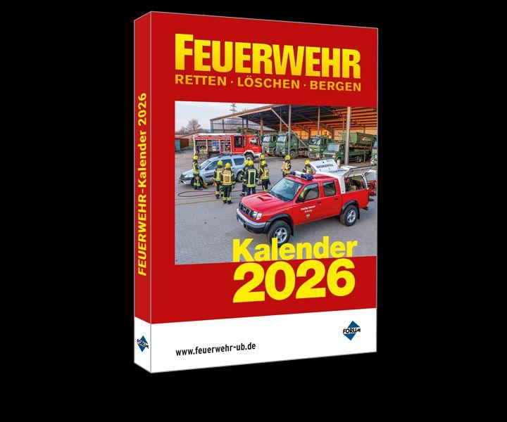 Vorderes Coverbild FEUERWEHR Kalender 2026
