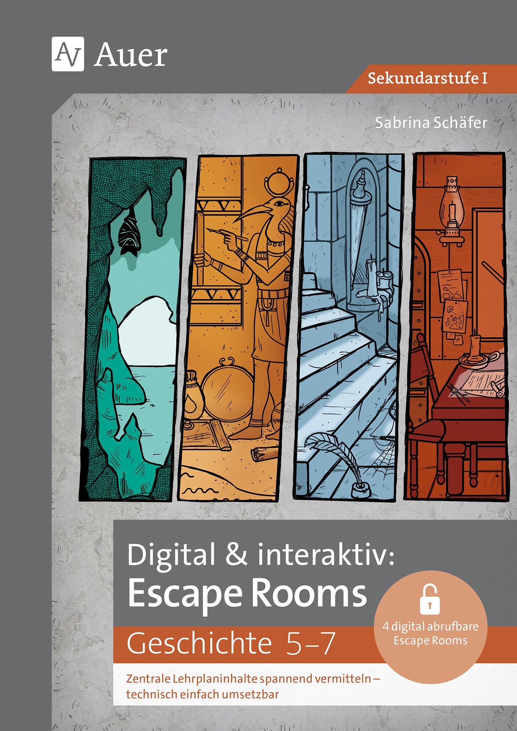 Vorderes Coverbild Digital & interaktiv: Escape Rooms Geschichte 5-7