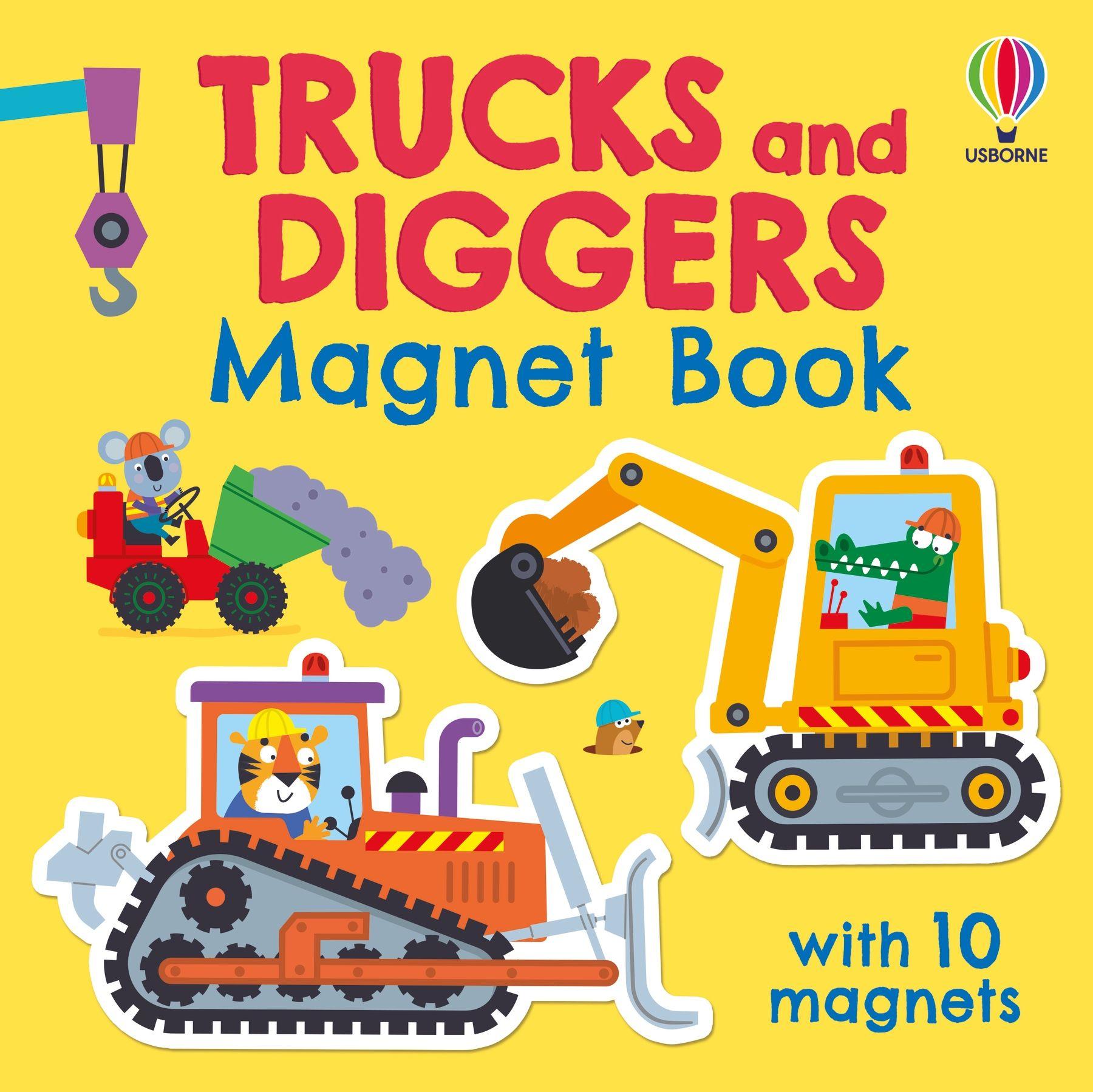 Vorderes Coverbild Trucks and Diggers Magnet Book