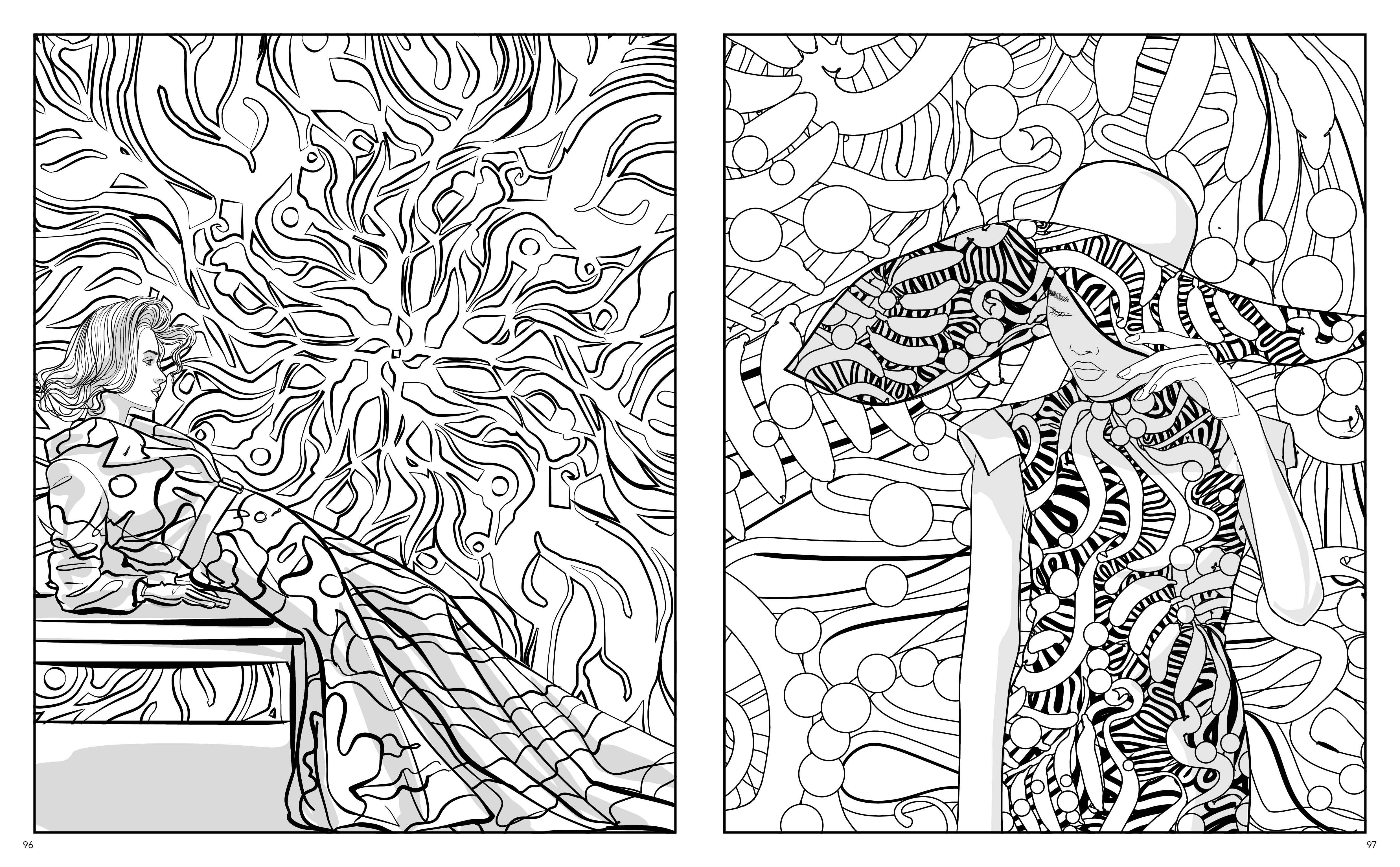 Beispielinhalt (Bild) Das Fashion Malbuch für Erwachsene