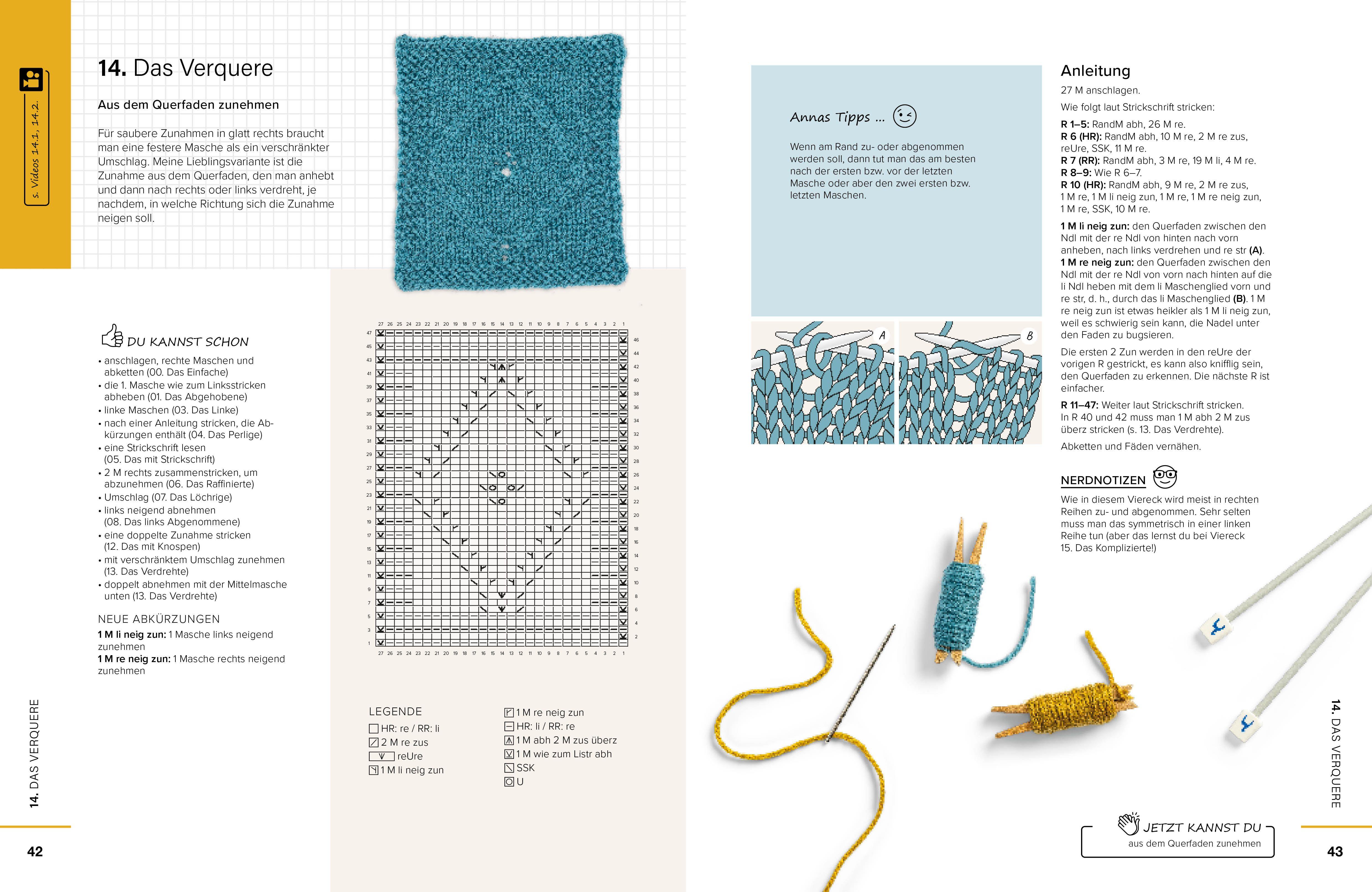 Beispielinhalt (Bild) Stricken lernen von den Basics bis Brioche