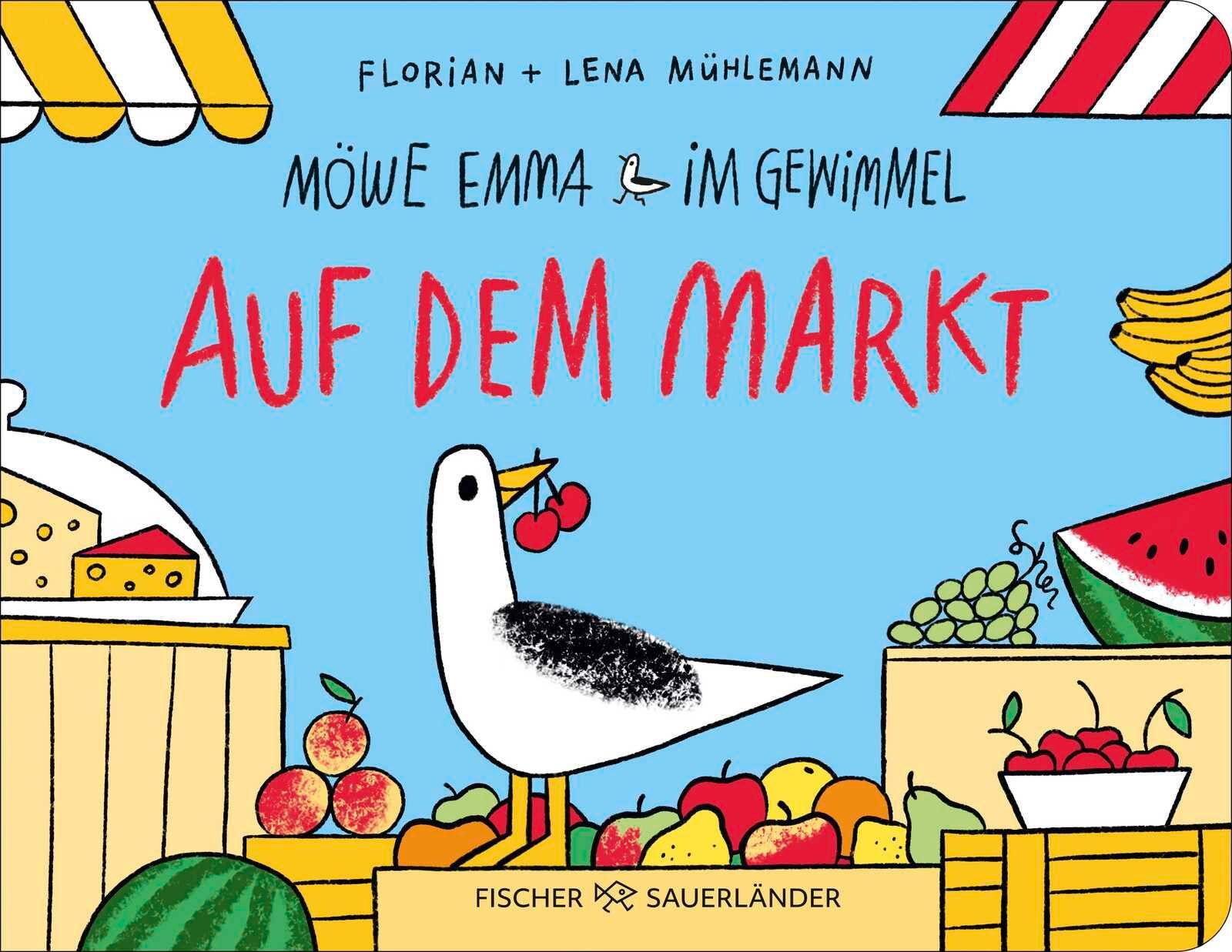 Vorderes Coverbild Möwe Emma im Gewimmel: Auf dem Markt