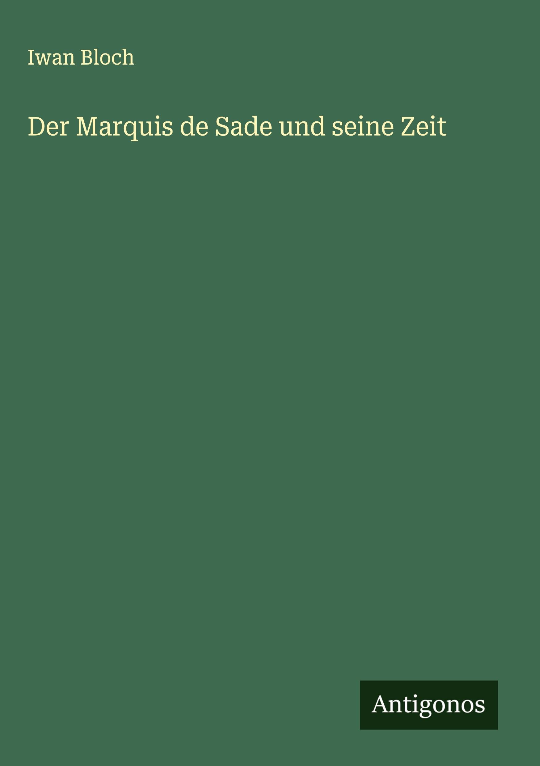 Vorderes Coverbild Der Marquis de Sade und seine Zeit