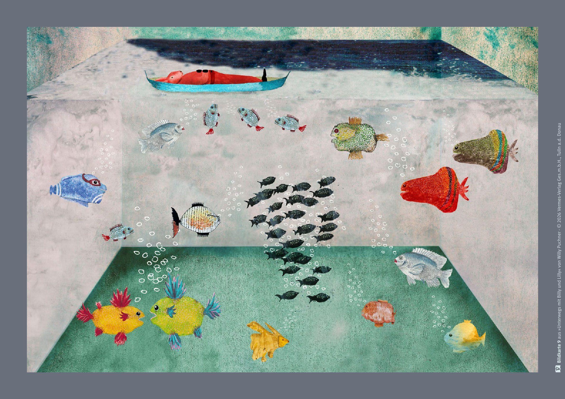 Beispielinhalt (Bild) Unterwegs mit Billy und Lilly. Kamishibai Bildkartenset