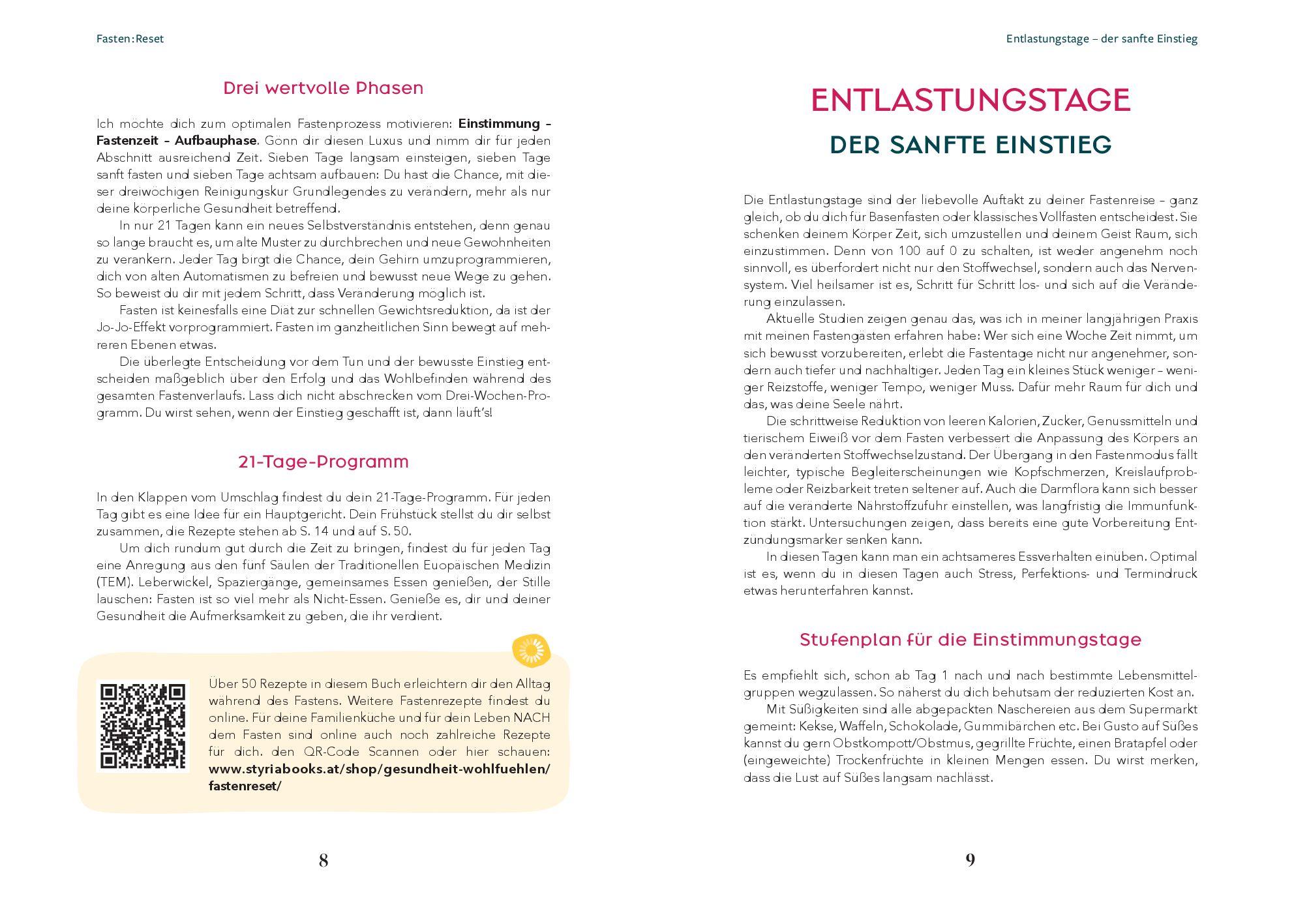 Beispielinhalt (Bild) Fasten:Reset