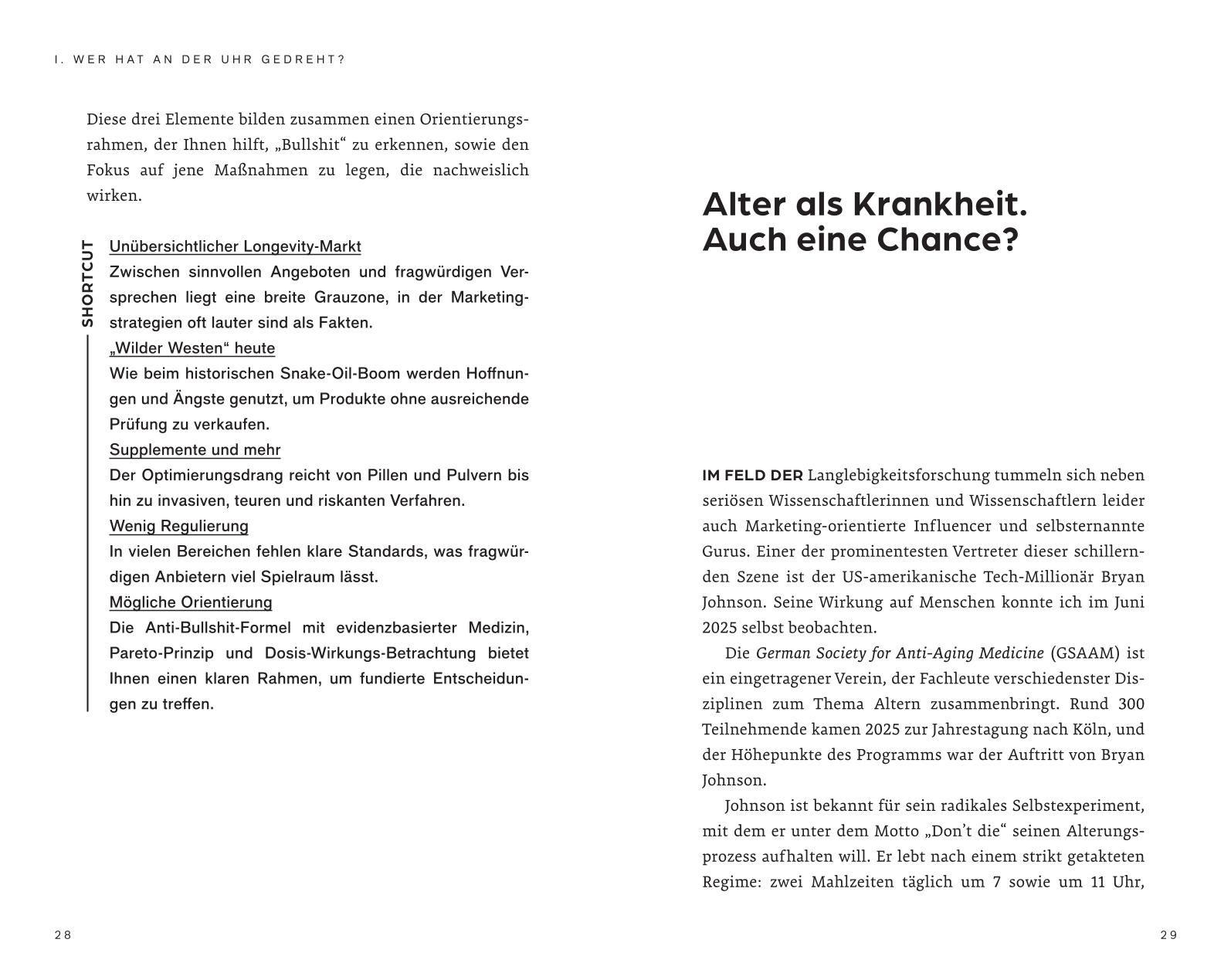 Beispielinhalt (Bild) Longevity - Die Anti-Bullshit-Formel