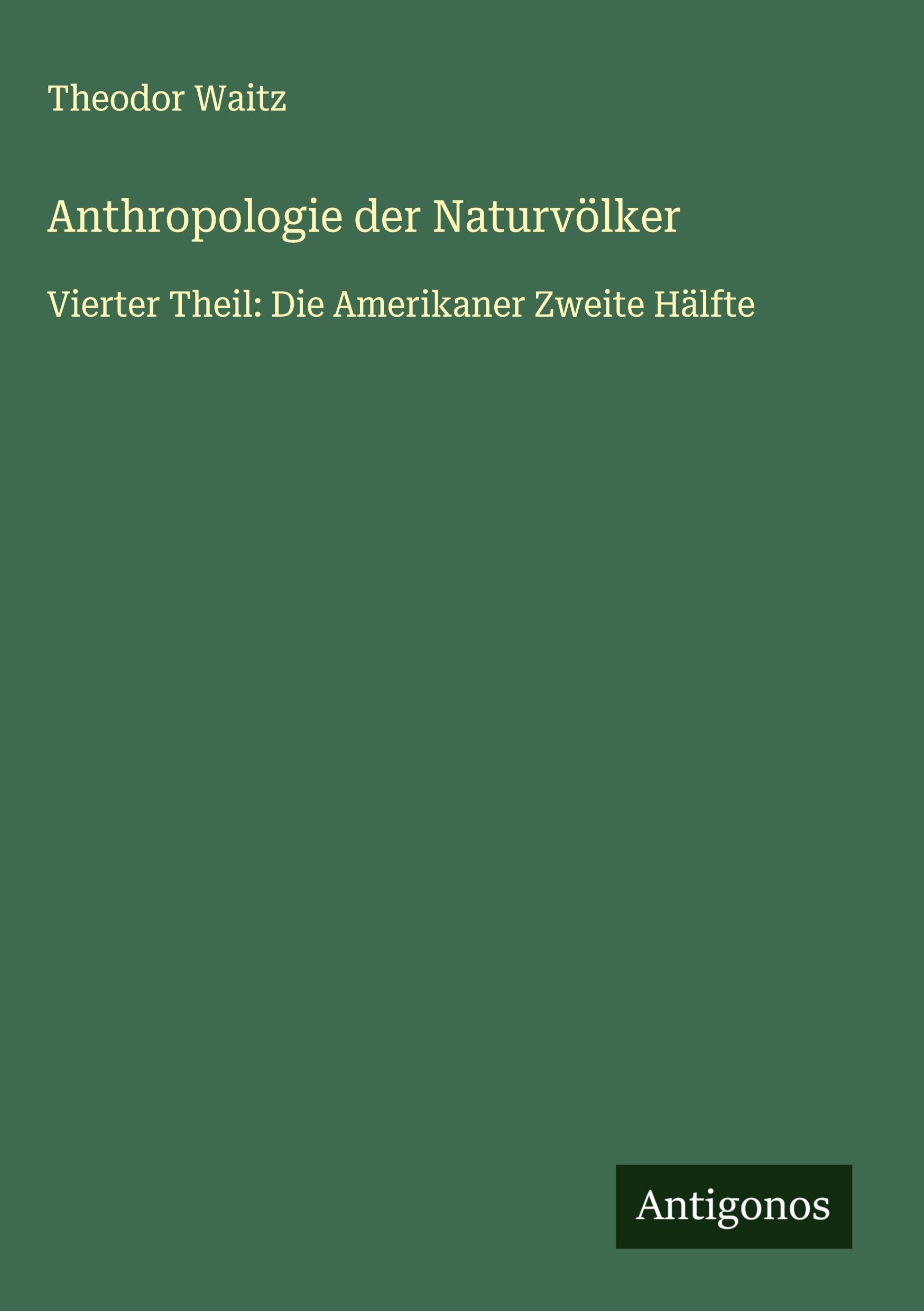 Vorderes Coverbild Anthropologie der Naturvölker