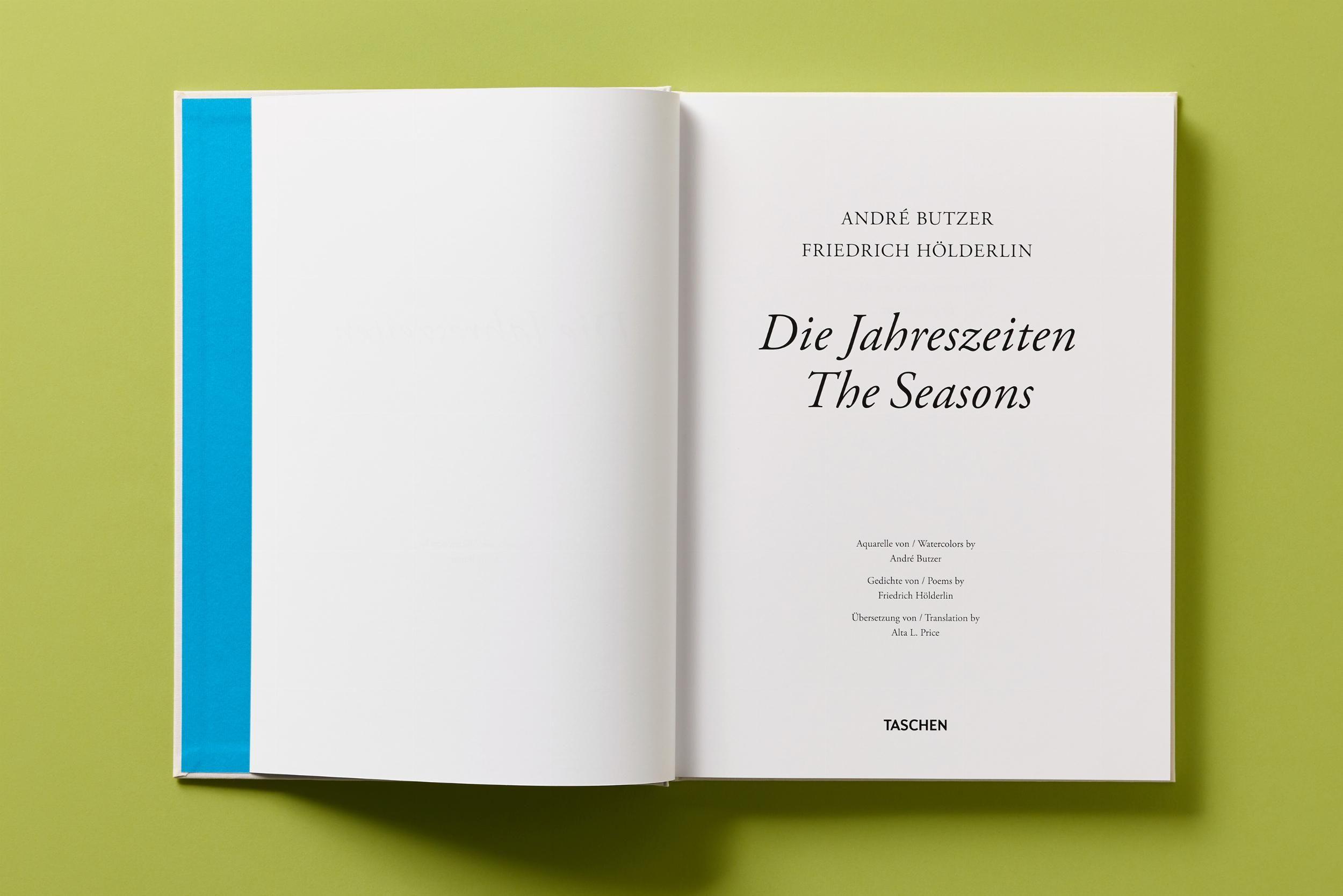 Beispielinhalt (Bild) André Butzer. Friedrich Hölderlin. Die Jahreszeiten / The Seasons