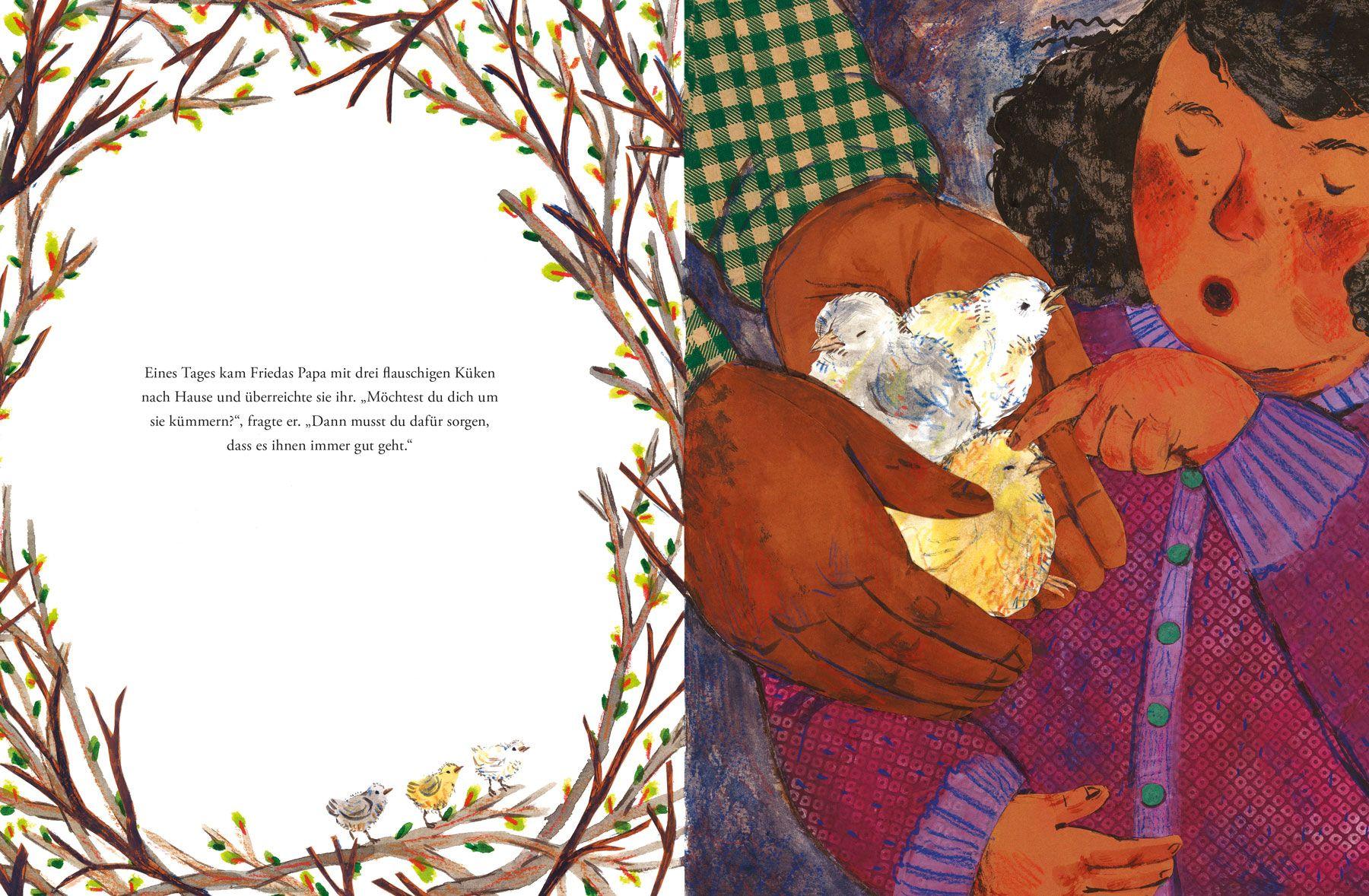 Beispielinhalt (Bild) Ein Küken für Frieda