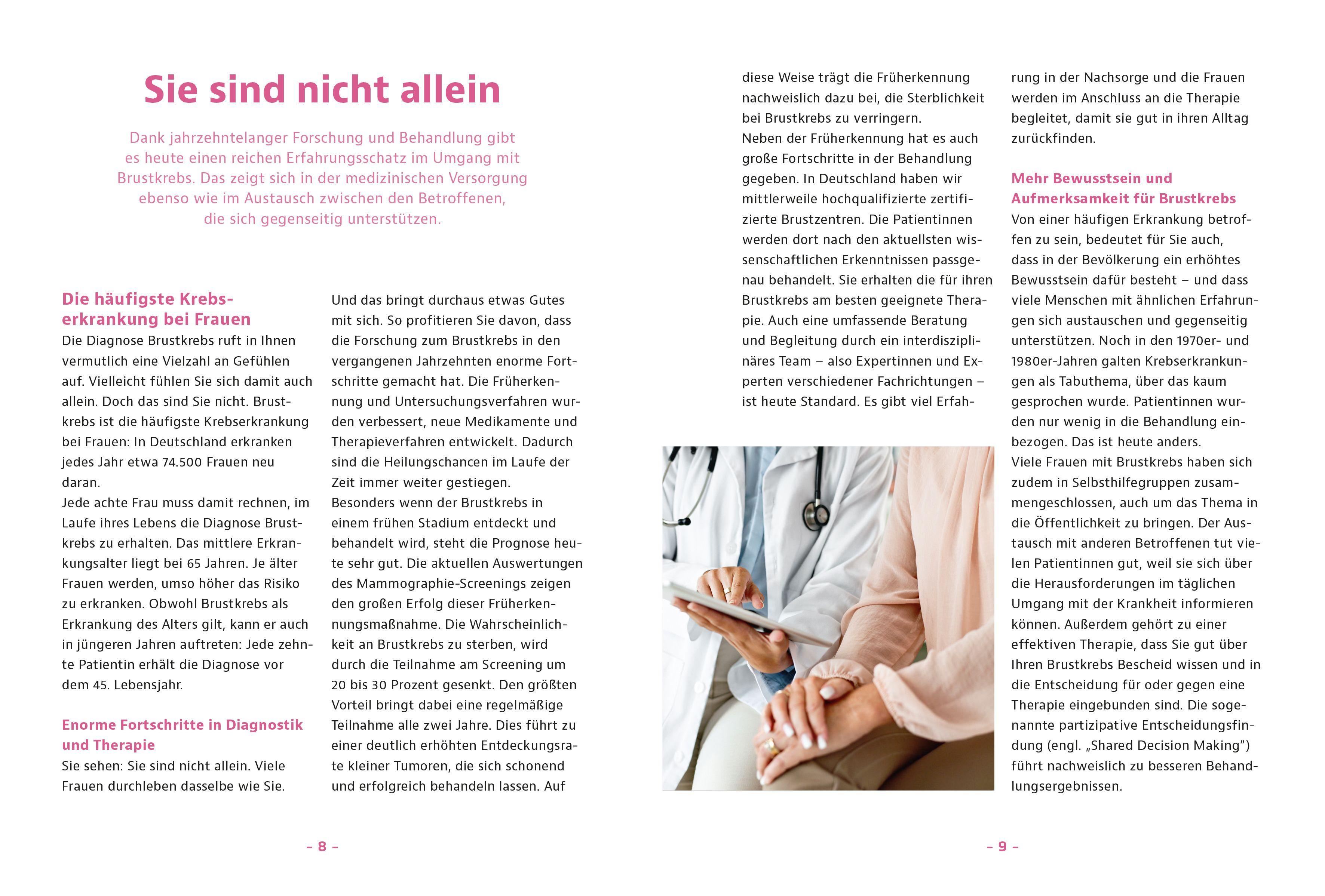 Beispielinhalt (Bild) Diagnose Brustkrebs - Was tun?