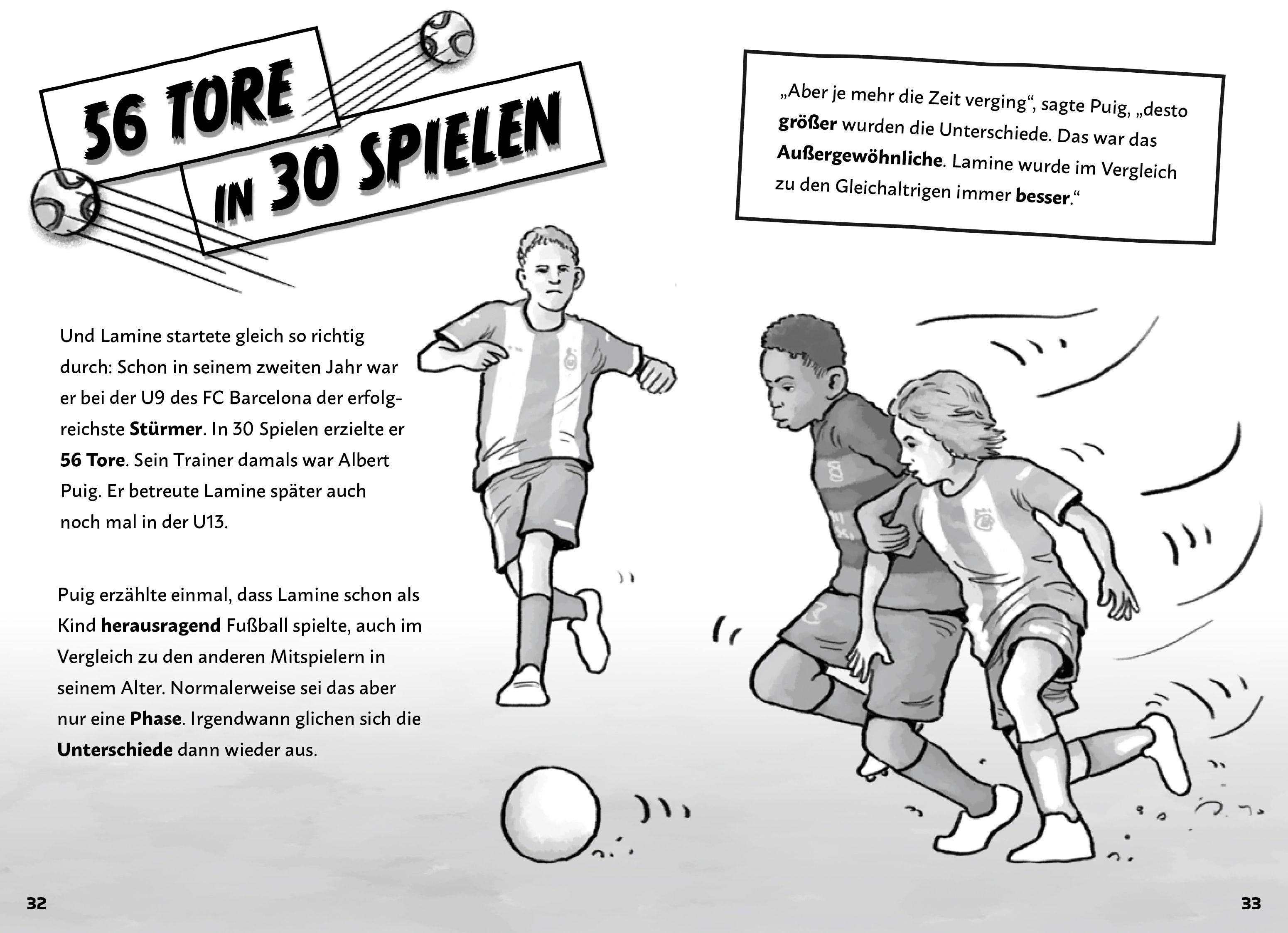 Beispielinhalt (Bild) Mein Fußballheld Lamine Yamal - Seine Geschichte, seine Spiele, seine Rekorde