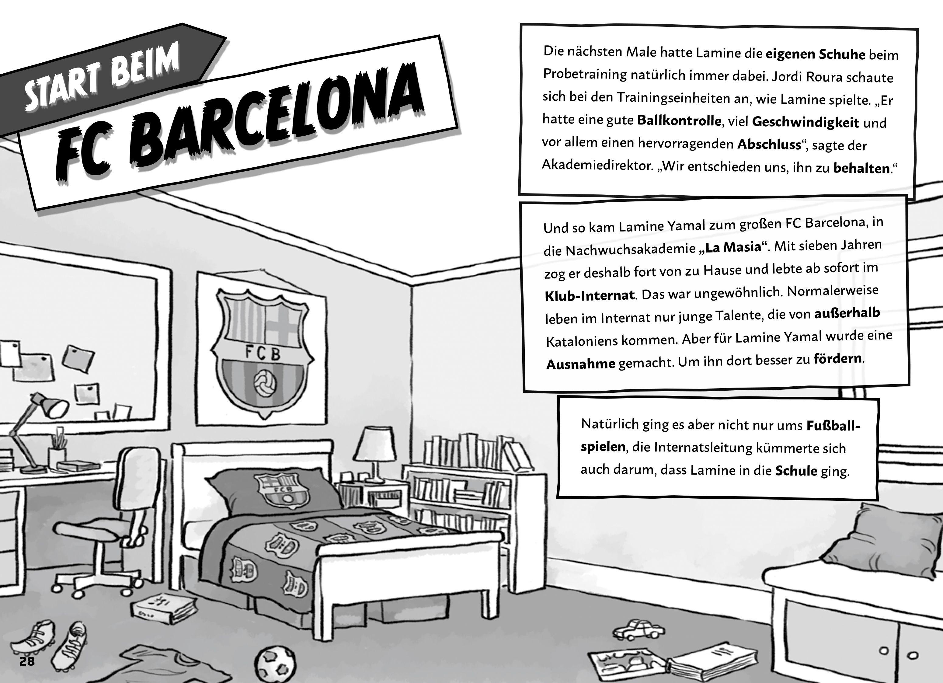 Beispielinhalt (Bild) Mein Fußballheld Lamine Yamal - Seine Geschichte, seine Spiele, seine Rekorde