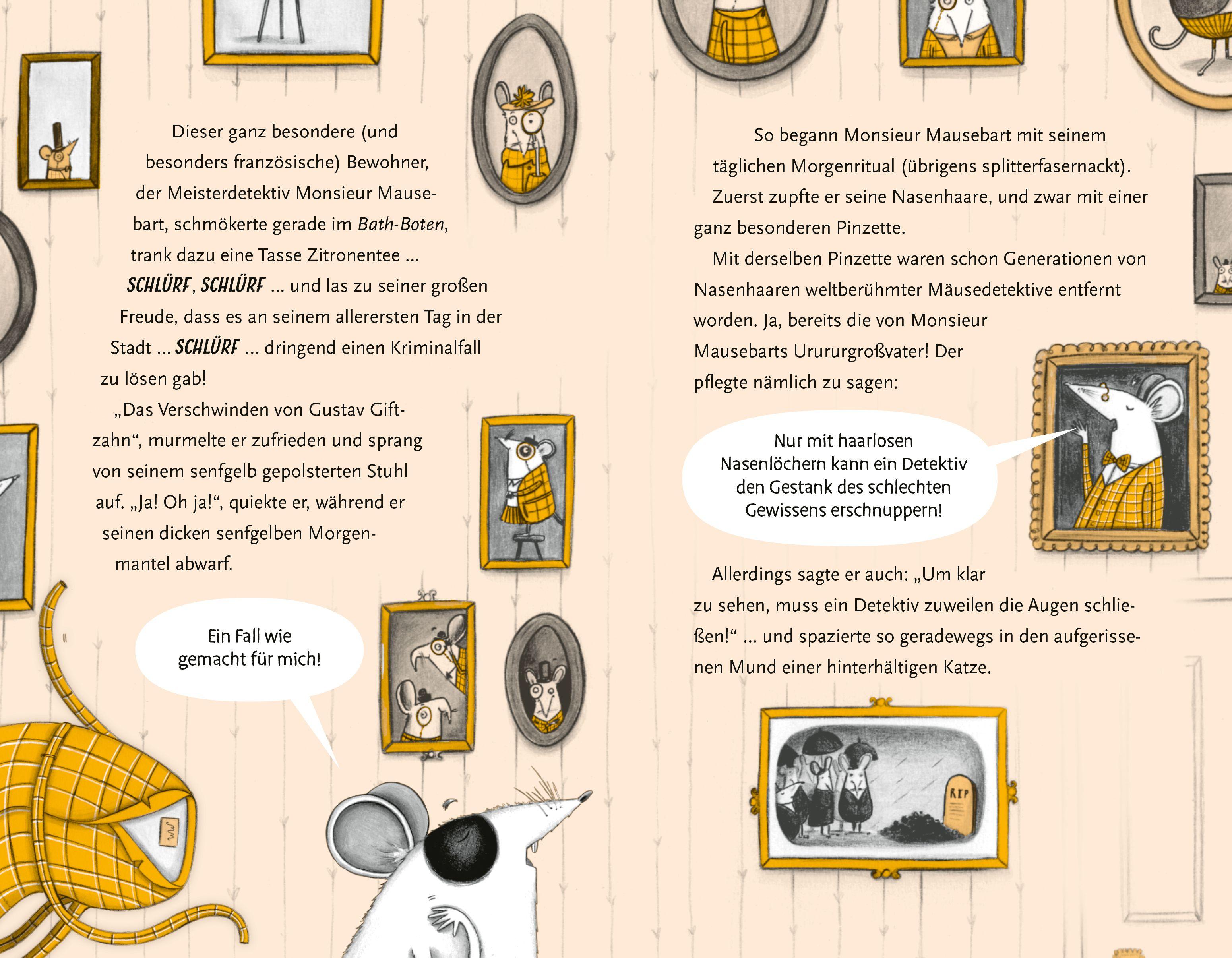 Beispielinhalt (Bild) Meisterdetektiv Mausebart - Wo ist Gustav Giftzahn? Ein Mäusekrimi (Band 1)