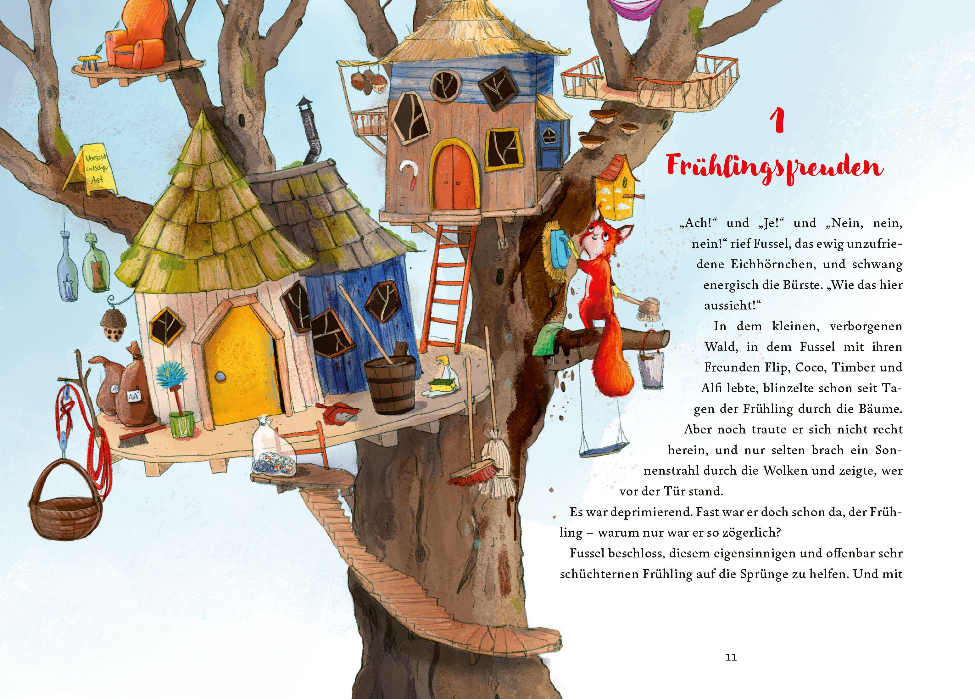 Beispielinhalt (Bild) Was Drachen im Frühling machen