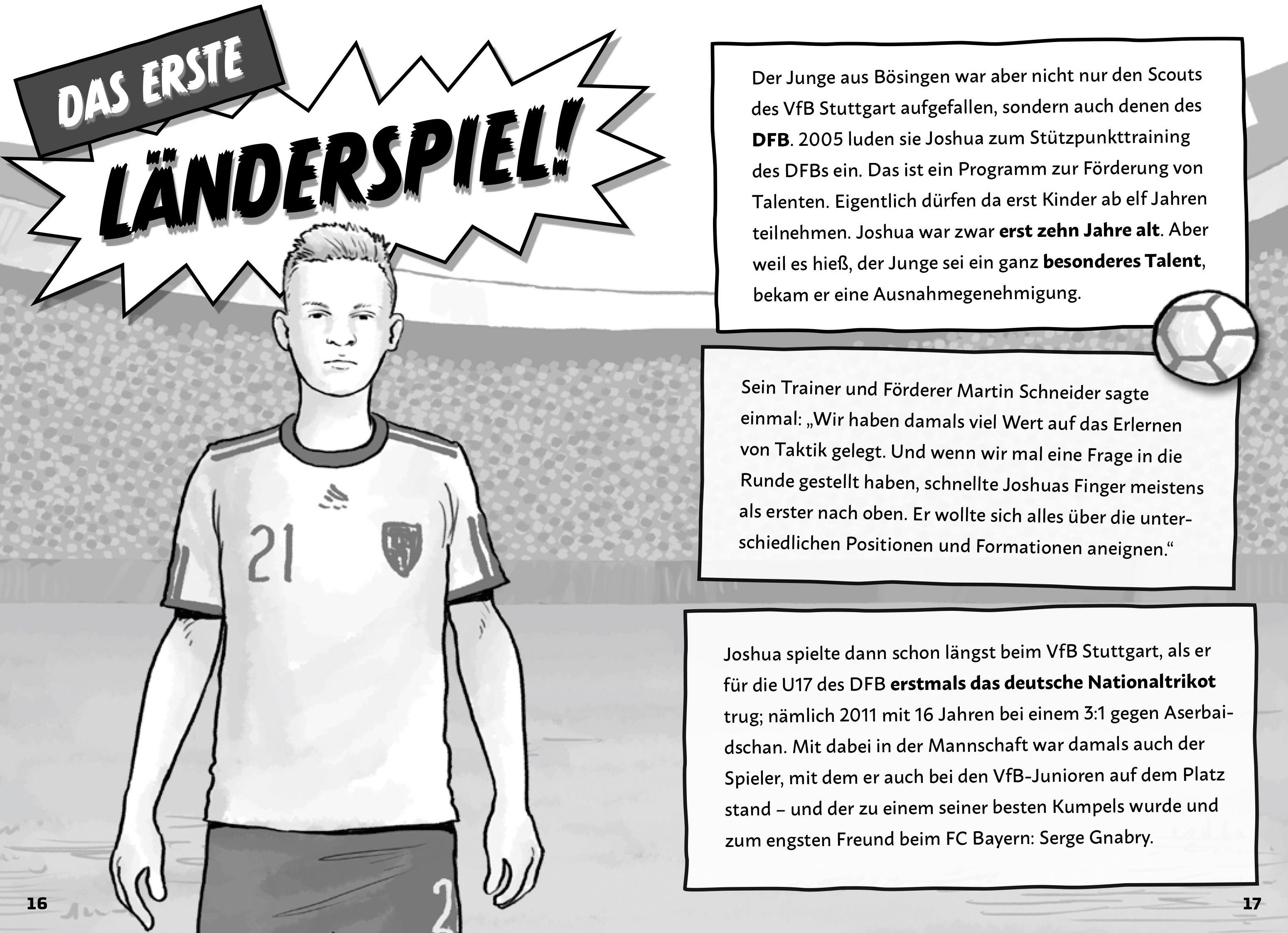 Beispielinhalt (Bild) Mein Fußballheld Joshua Kimmich - Seine Geschichte, seine Spiele, seine Rekorde