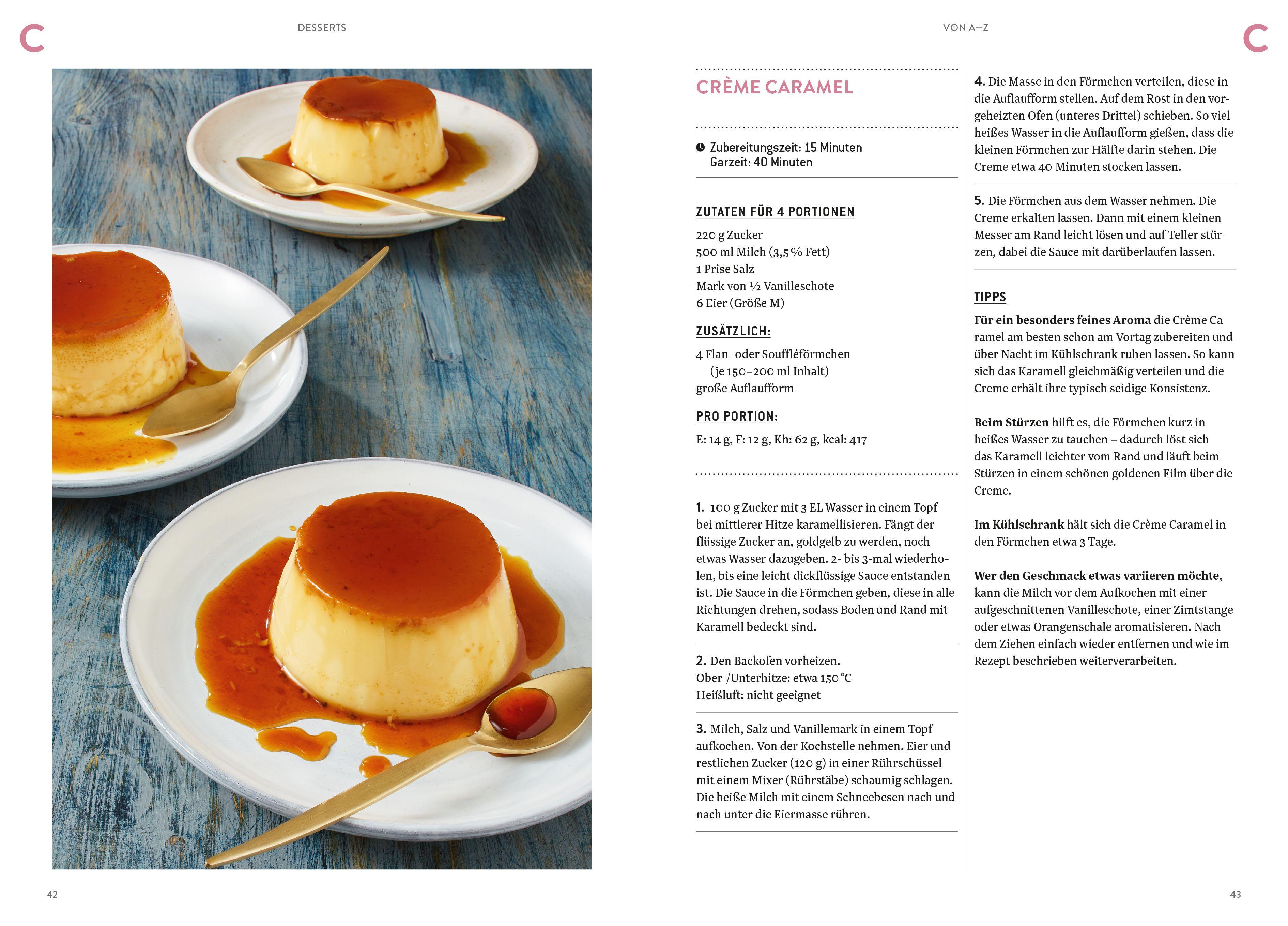 Beispielinhalt (Bild) Desserts von A-Z