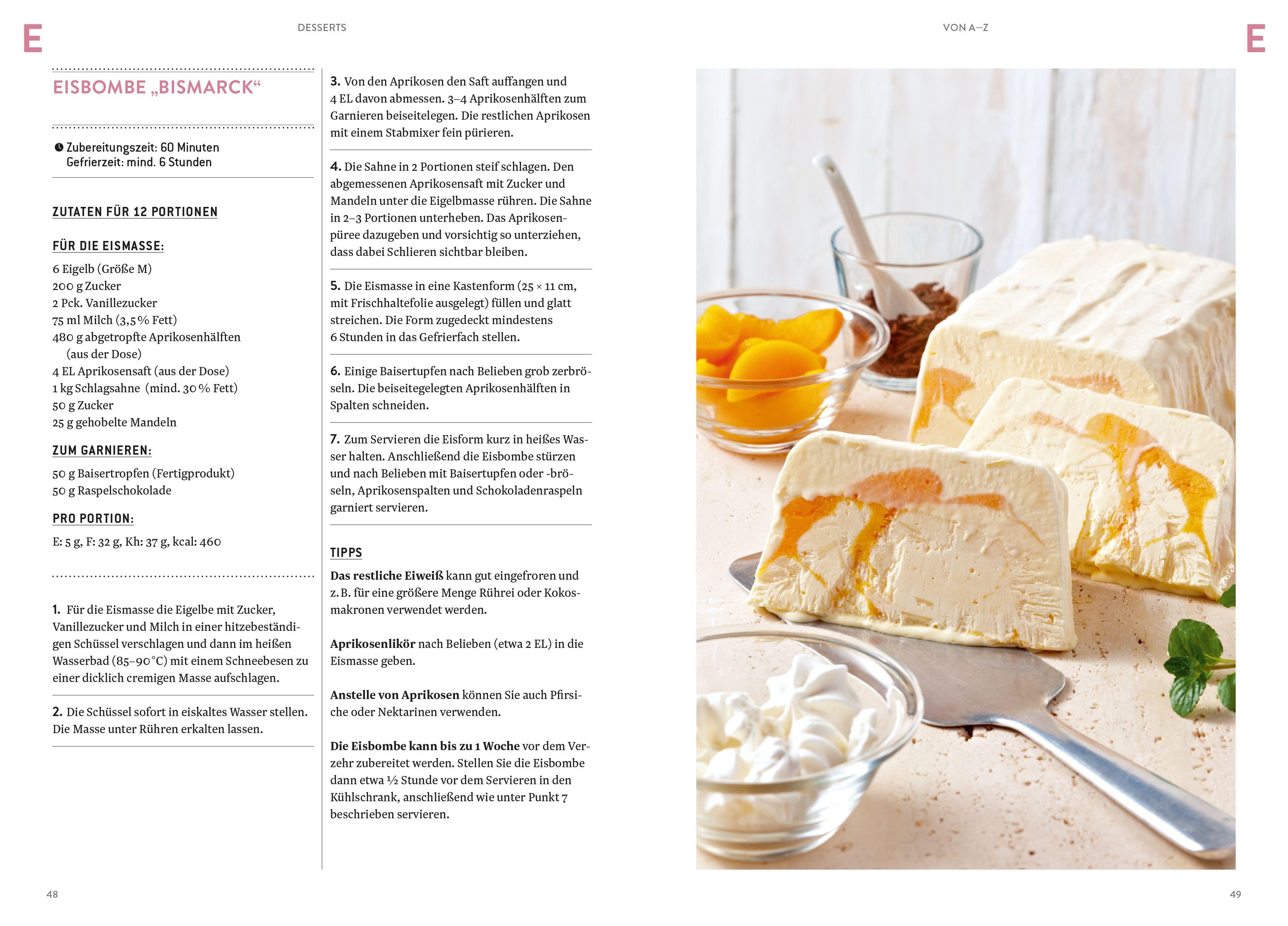 Beispielinhalt (Bild) Desserts von A-Z