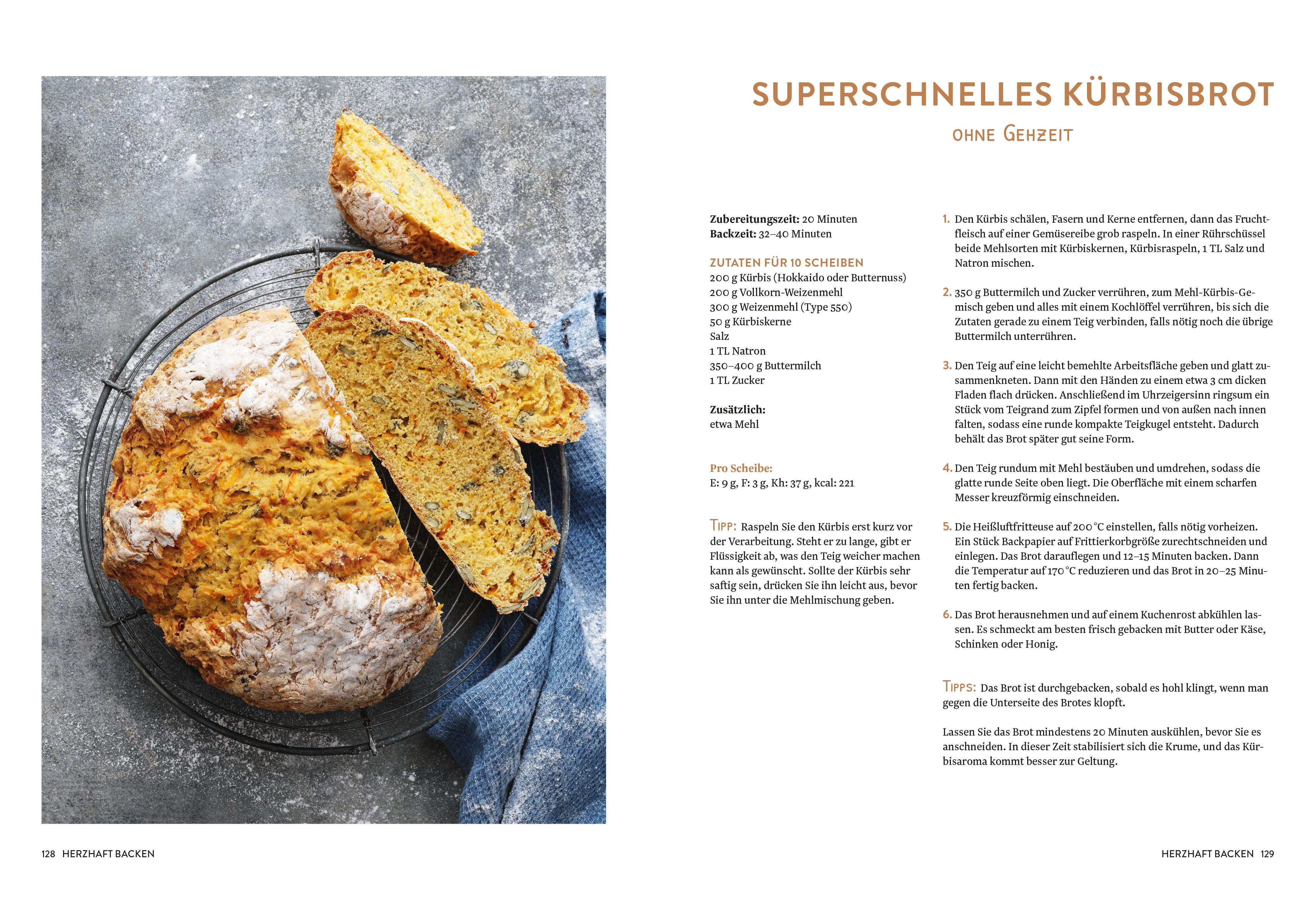 Beispielinhalt (Bild) Heißluftfritteuse backen