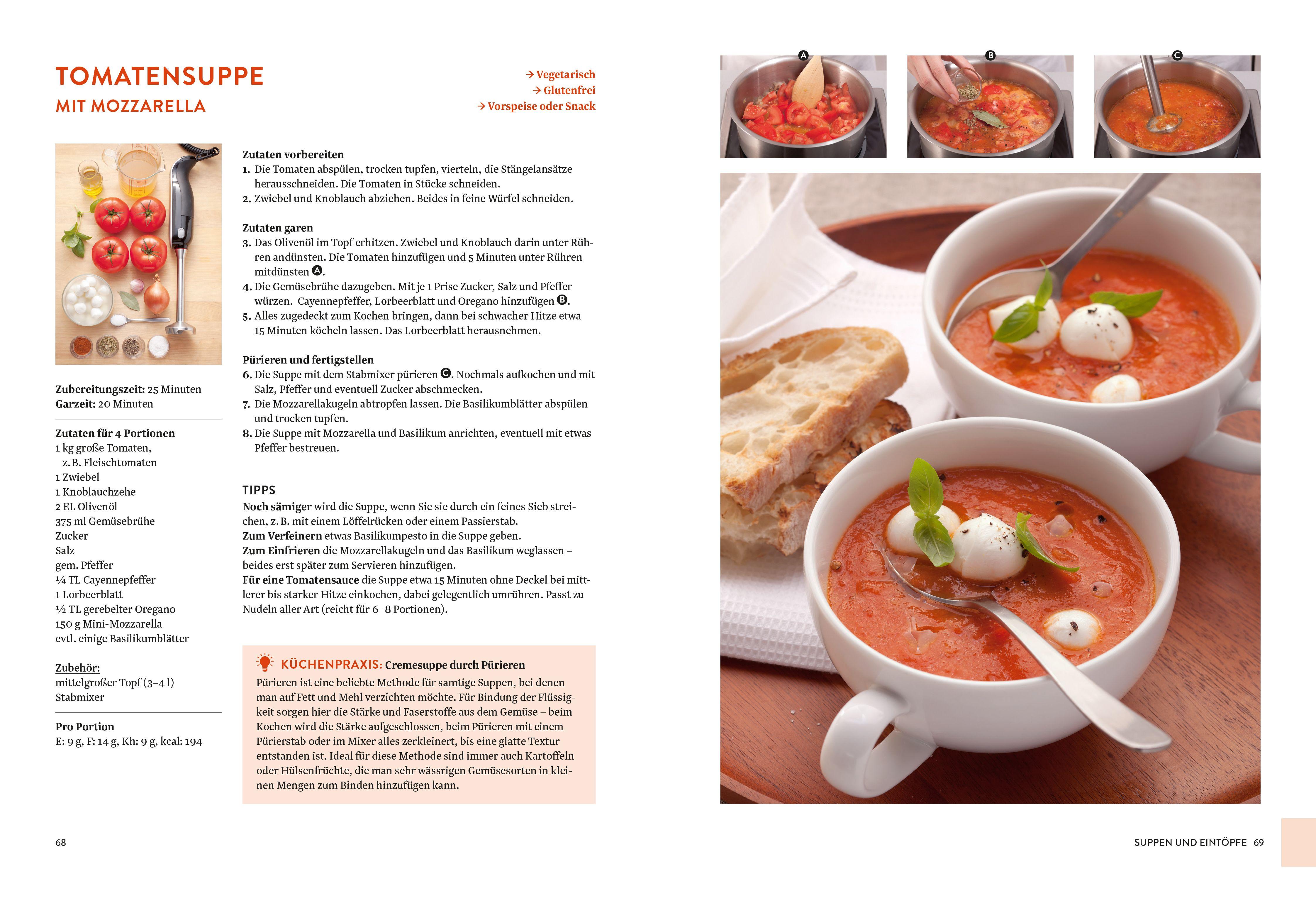 Beispielinhalt (Bild) Kochen lernen Schritt für Schritt