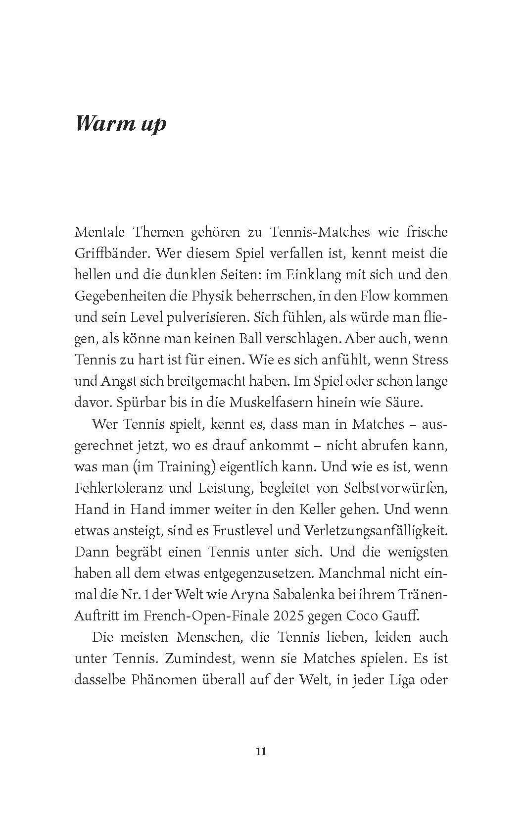 Beispielinhalt (Bild) Tennis ist Kopfsache