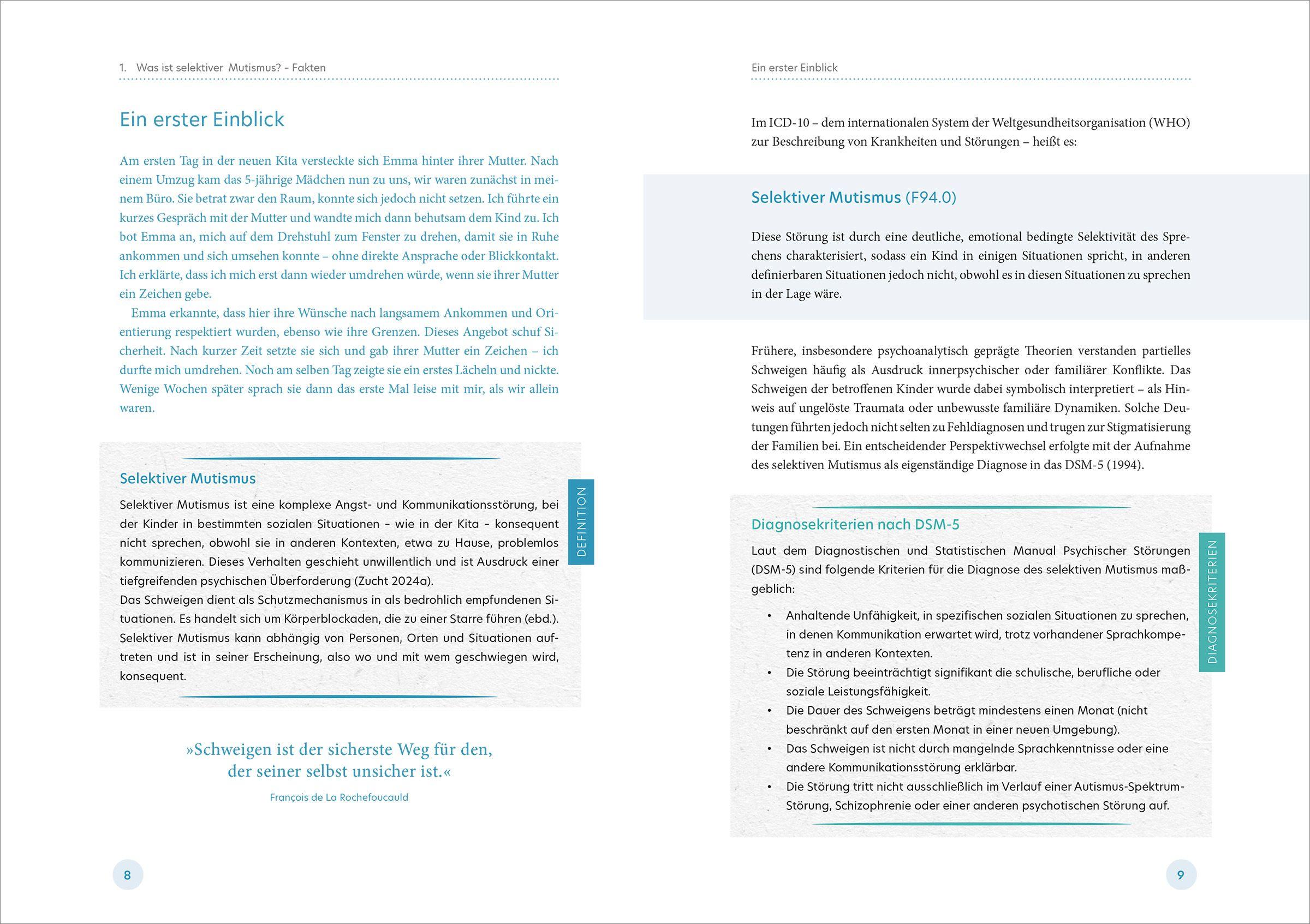 Beispielinhalt (Bild) Selektiver Mutismus in der Kita