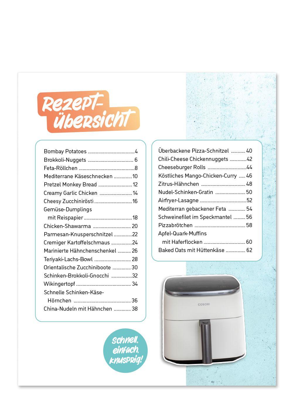 Beispielinhalt (Bild) Lieblingsgerichte aus dem Airfryer