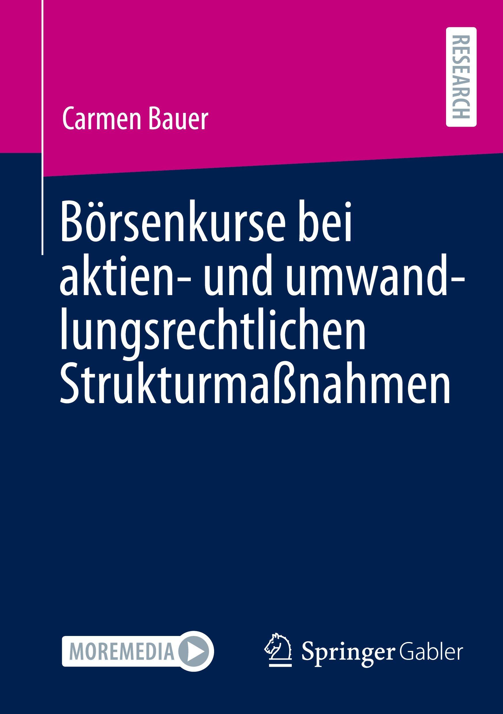 Vorderes Coverbild Börsenkurse bei aktien- und umwandlungsrechtlichen Strukturmaßnahmen