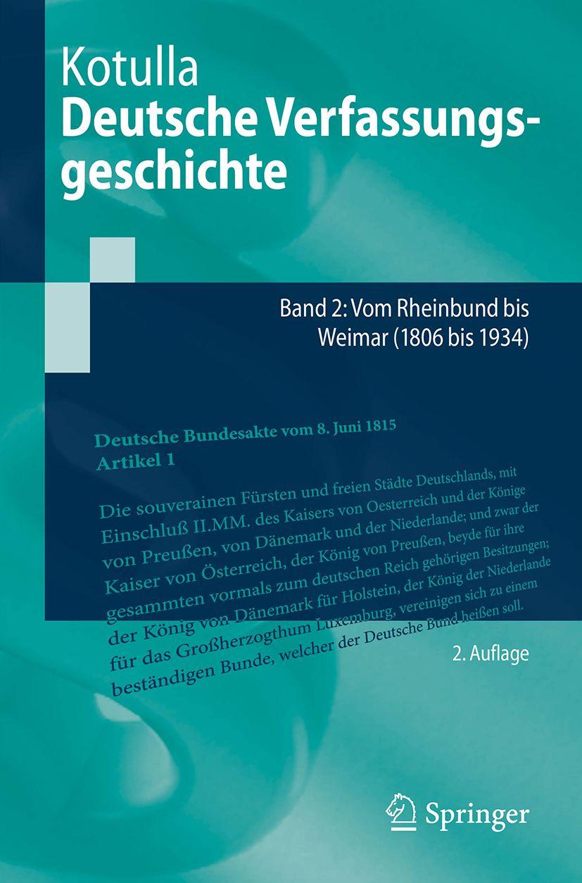 Vorderes Coverbild Deutsche Verfassungsgeschichte Band 2