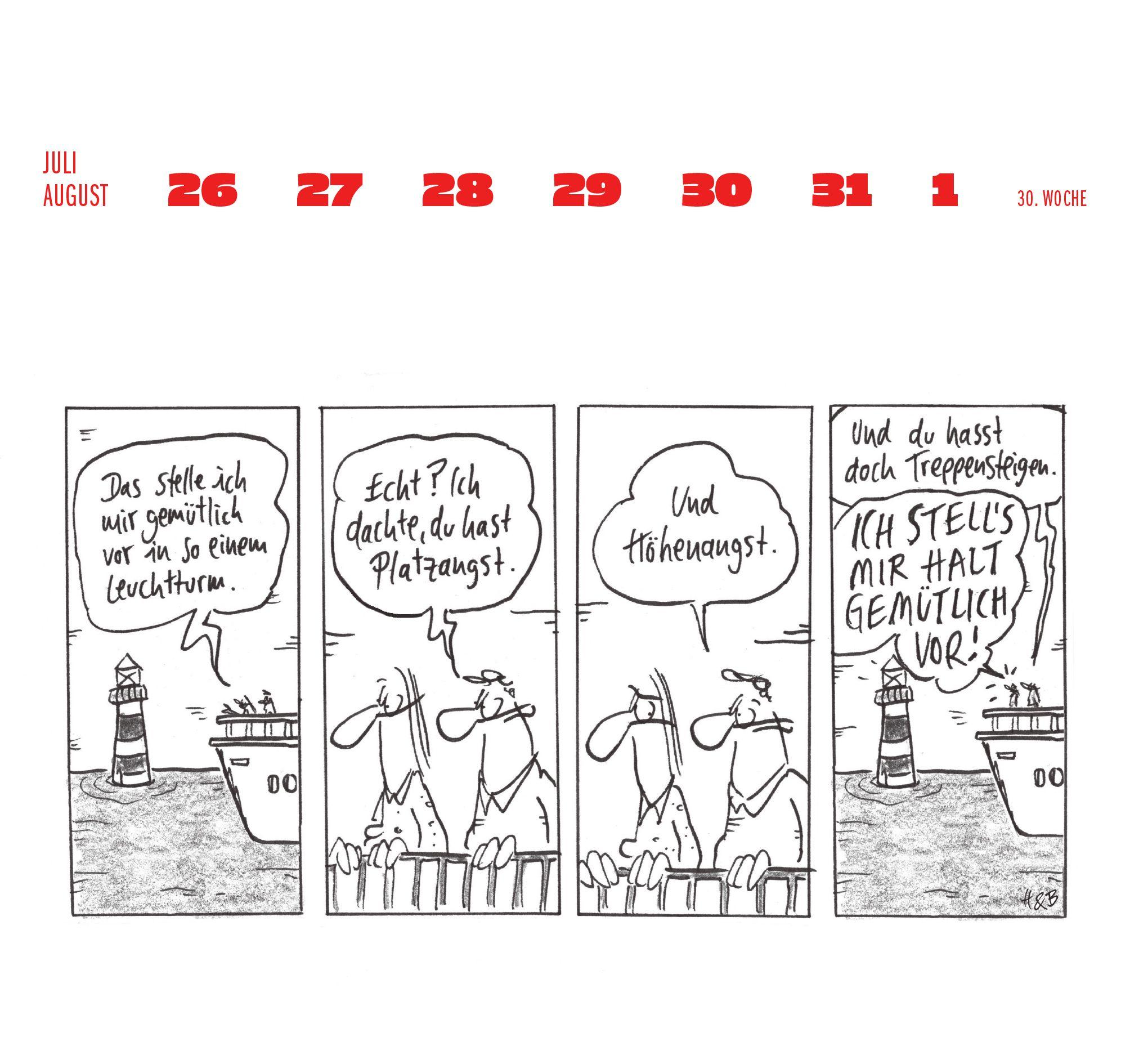 Beispielinhalt (Bild) Hauck & Bauer Postkartenkalender 2027