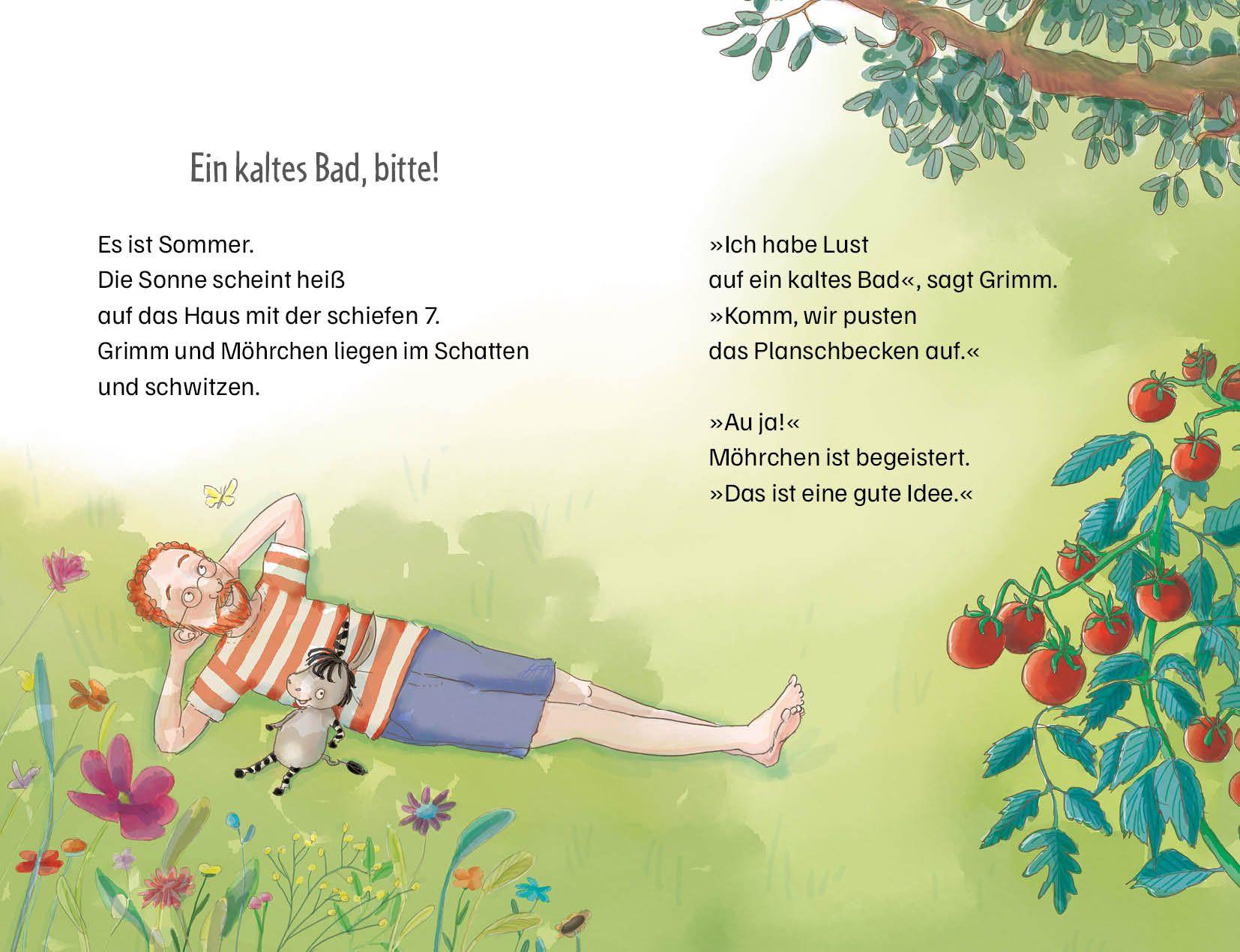 Beispielinhalt (Bild) Grimm und Möhrchen machen das Seepferdchen