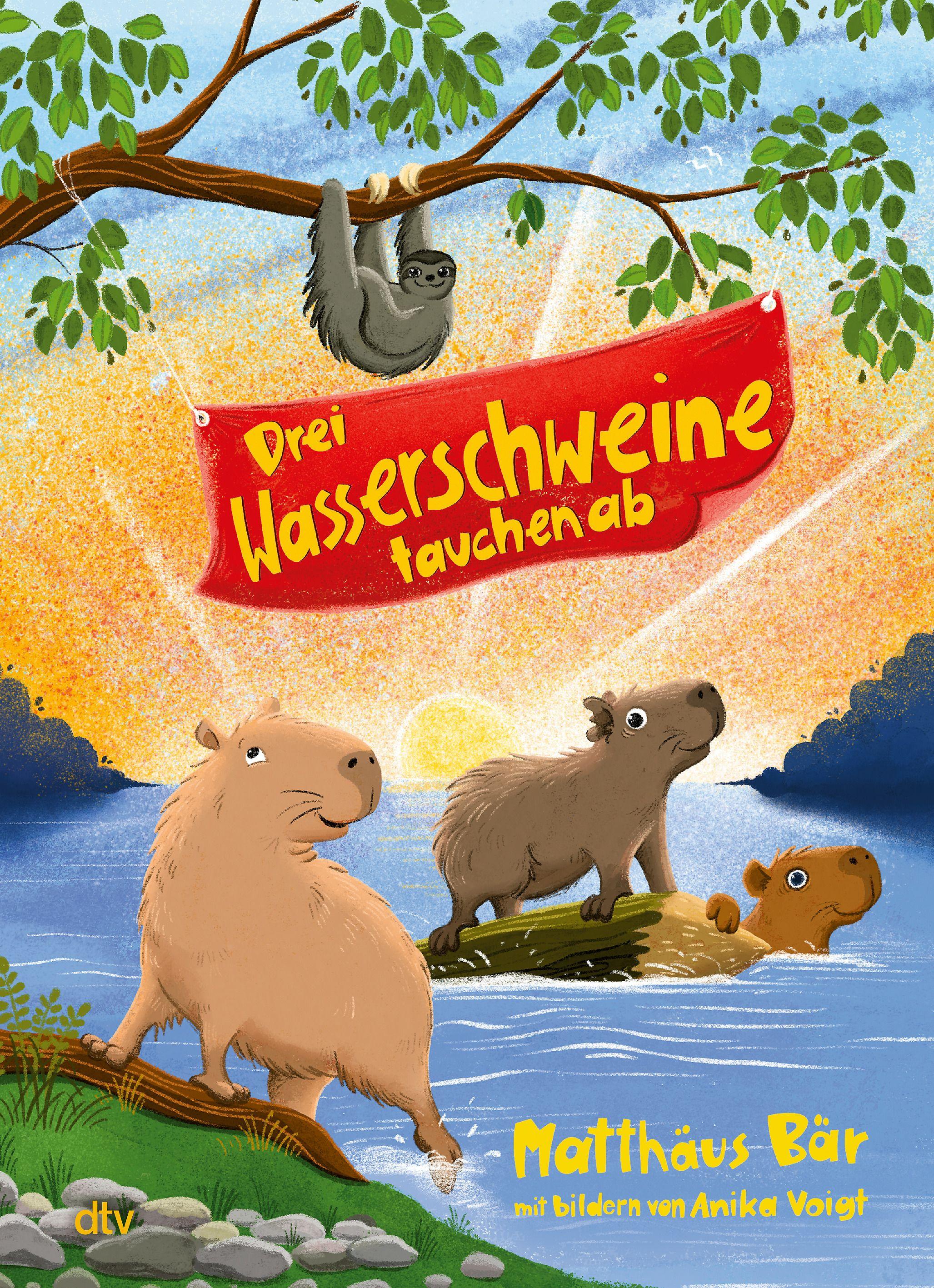 Vorderes Coverbild Drei Wasserschweine tauchen ab