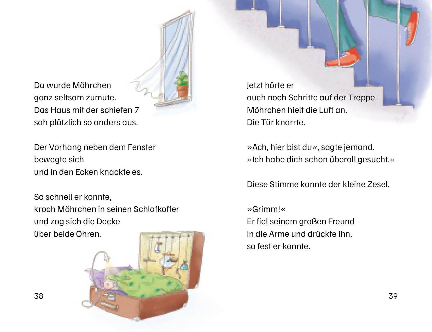 Beispielinhalt (Bild) Grimm und Möhrchen düsen los