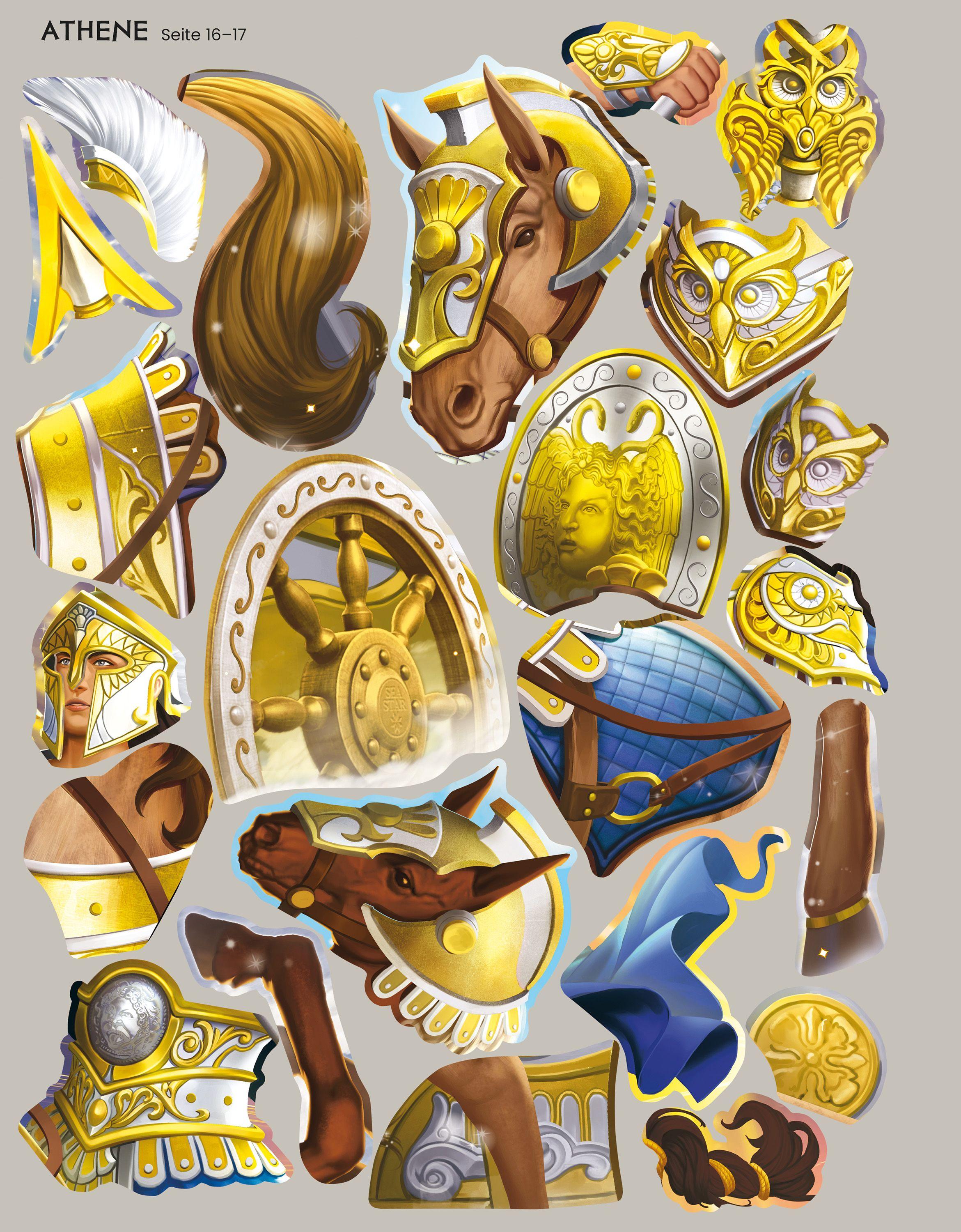 Beispielinhalt (Bild) Der große Stickerspaß: Griechische Gottheiten