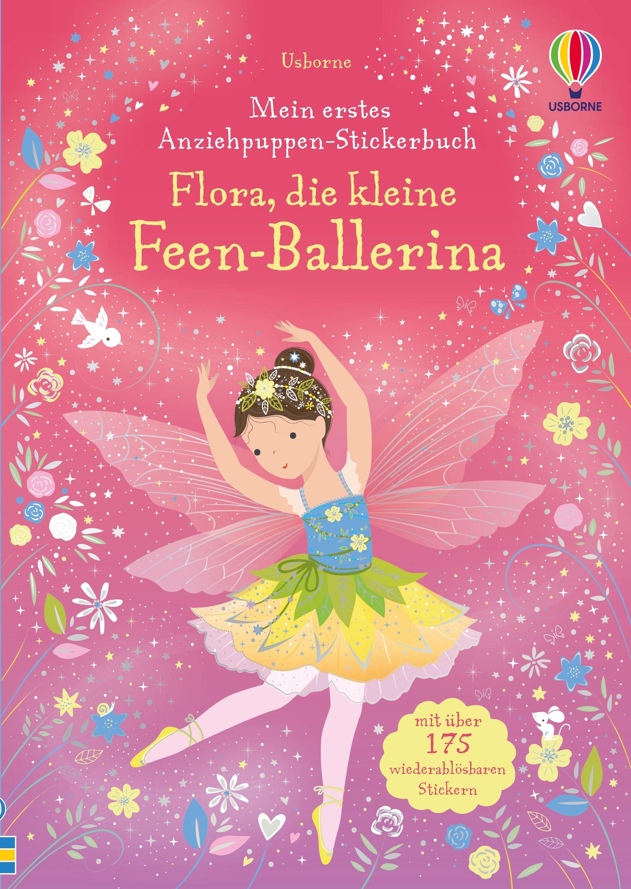 Vorderes Coverbild Mein erstes Anziehpuppen-Stickerbuch: Flora, die kleine Feen-Ballerina