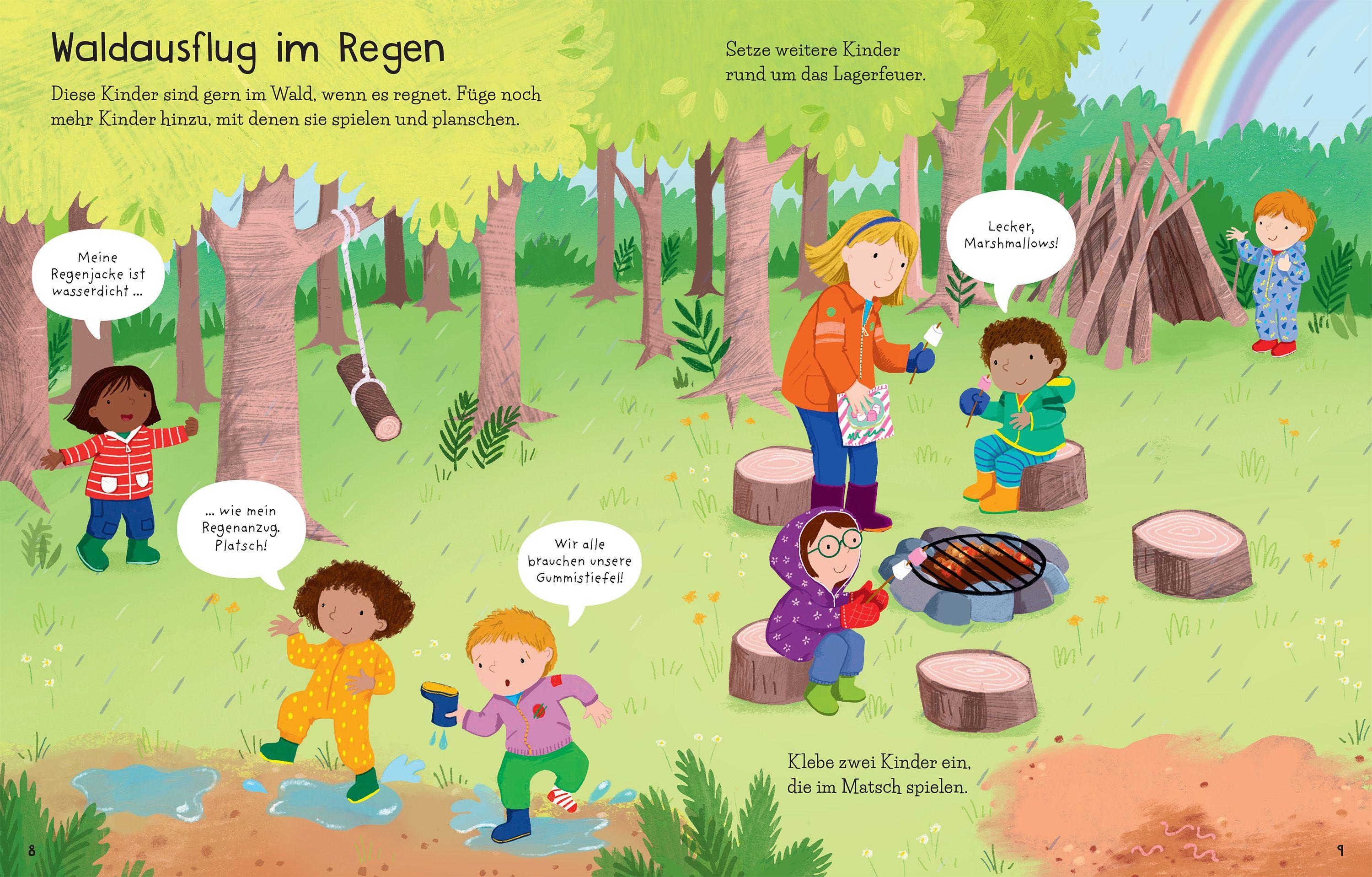 Beispielinhalt (Bild) Mein erstes Stickerbuch: Ich ziehe mich an