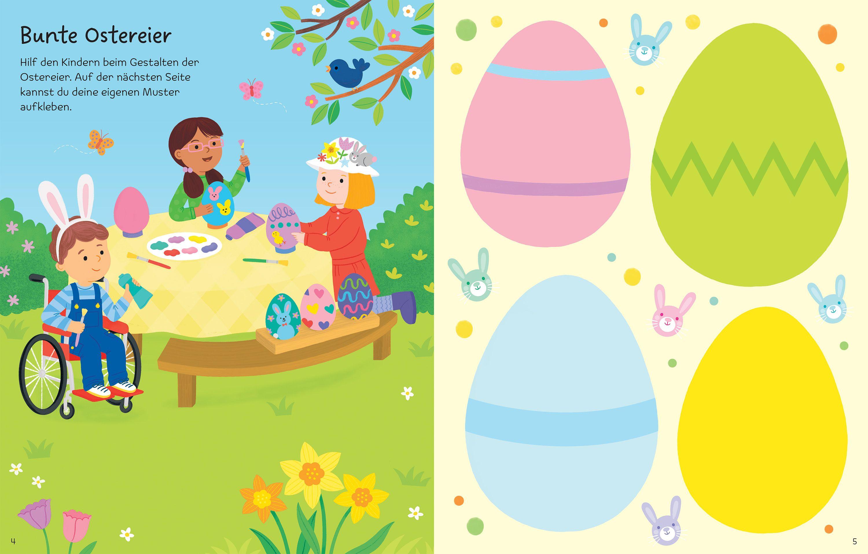 Beispielinhalt (Bild) Mein erstes Stickerbuch: Wir feiern Ostern