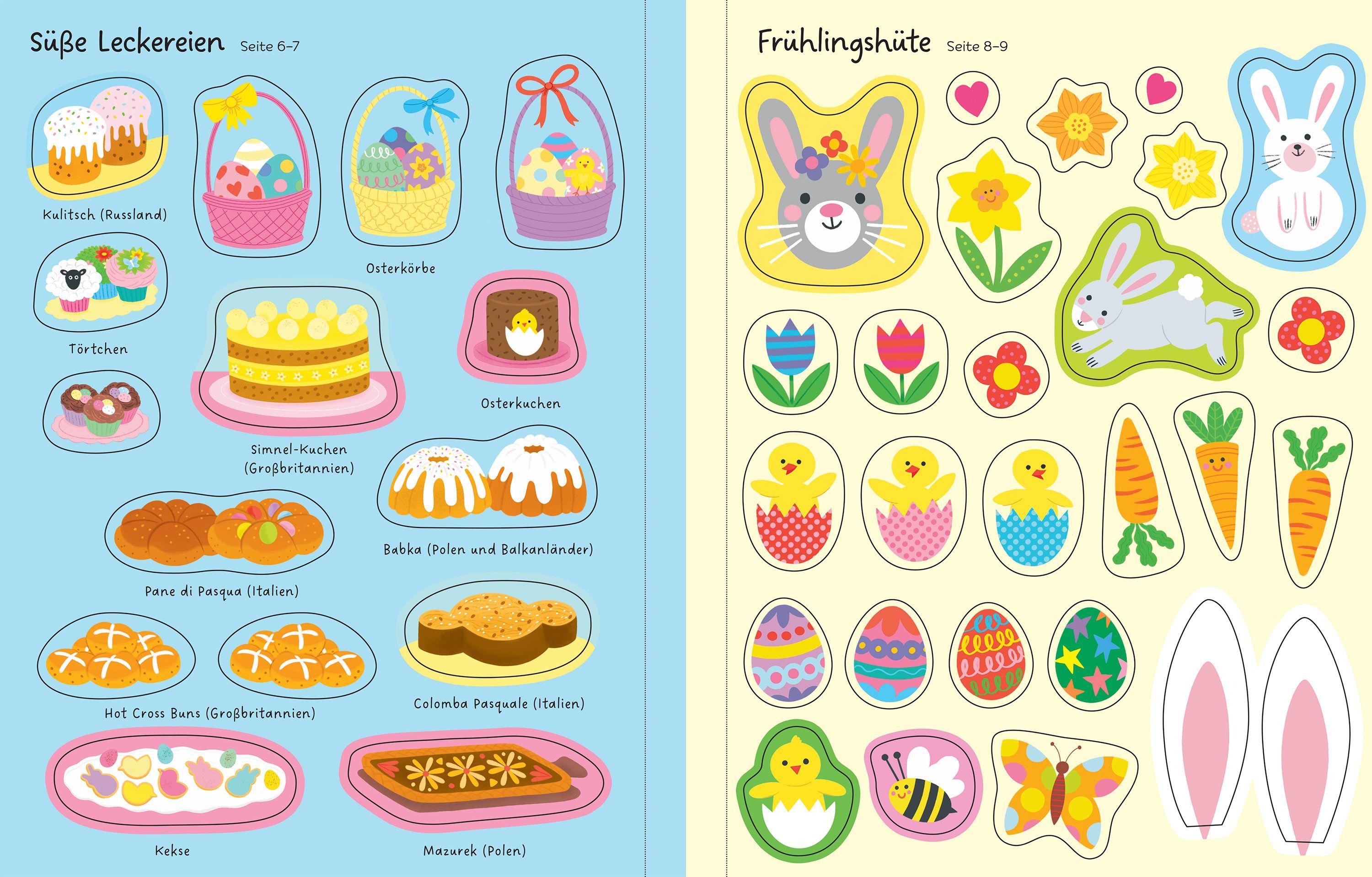 Beispielinhalt (Bild) Mein erstes Stickerbuch: Wir feiern Ostern