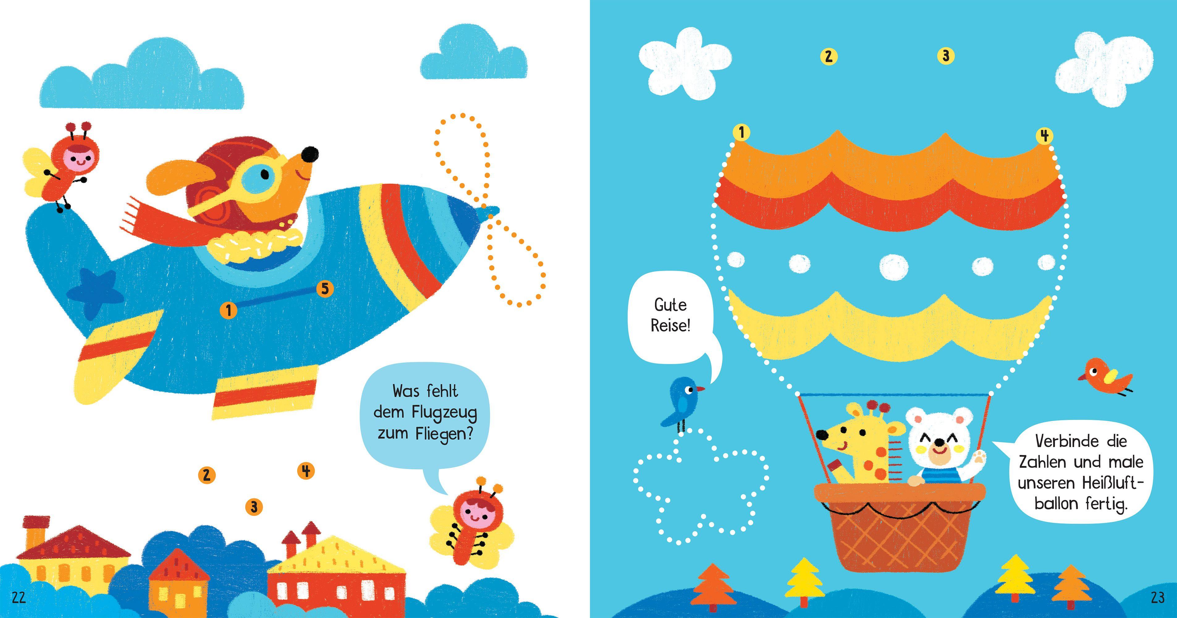 Beispielinhalt (Bild) Kleine Kreativ-Werkstatt - Mein erstes Von-Punkt-zu-Punkt-Buch